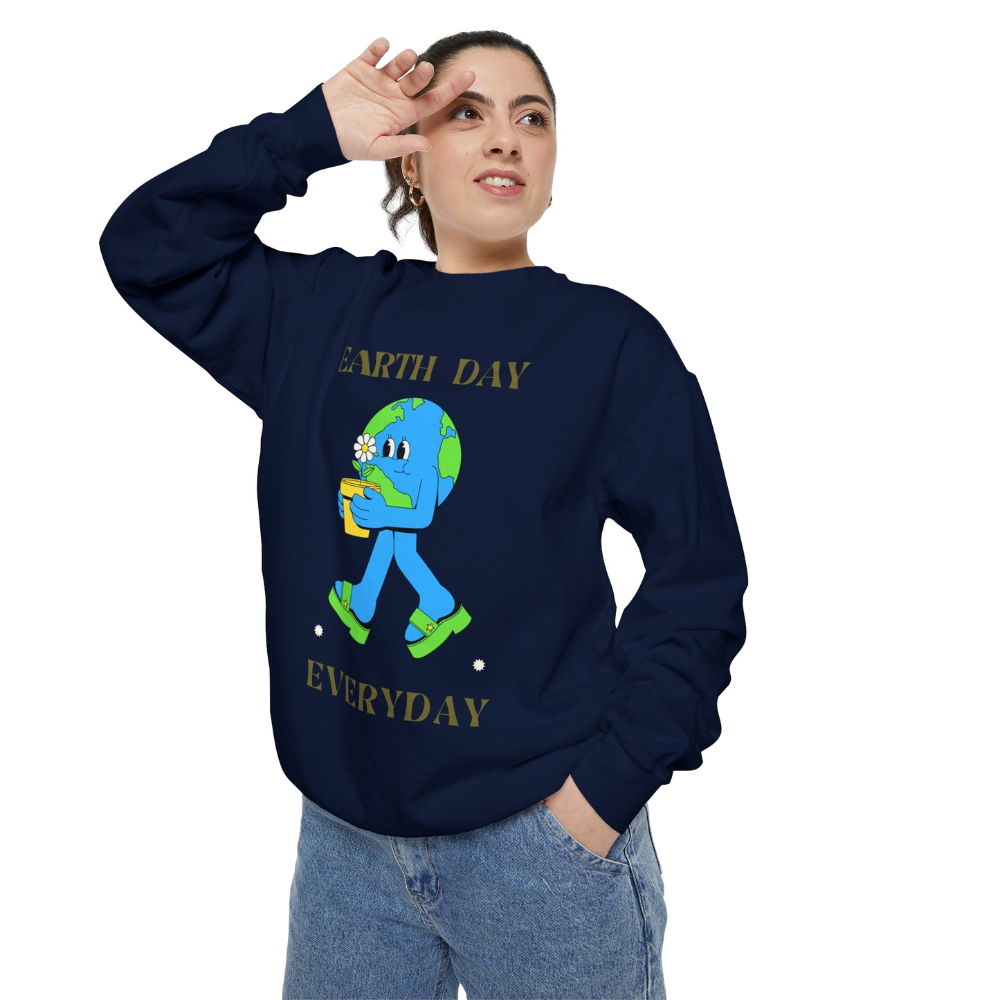 Earth Day Everyday Unisex Garment-Dyed Sweatshirt