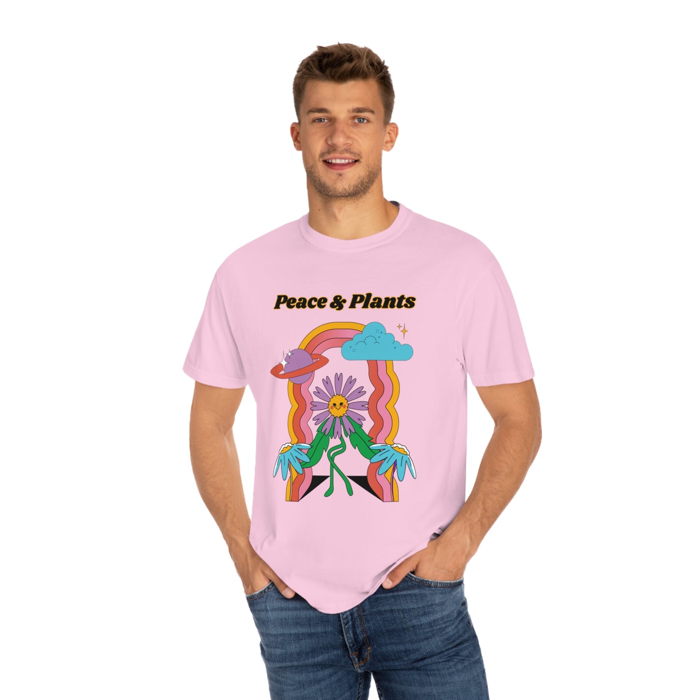 Peace & Plants Garment-Dyed T-shirt
