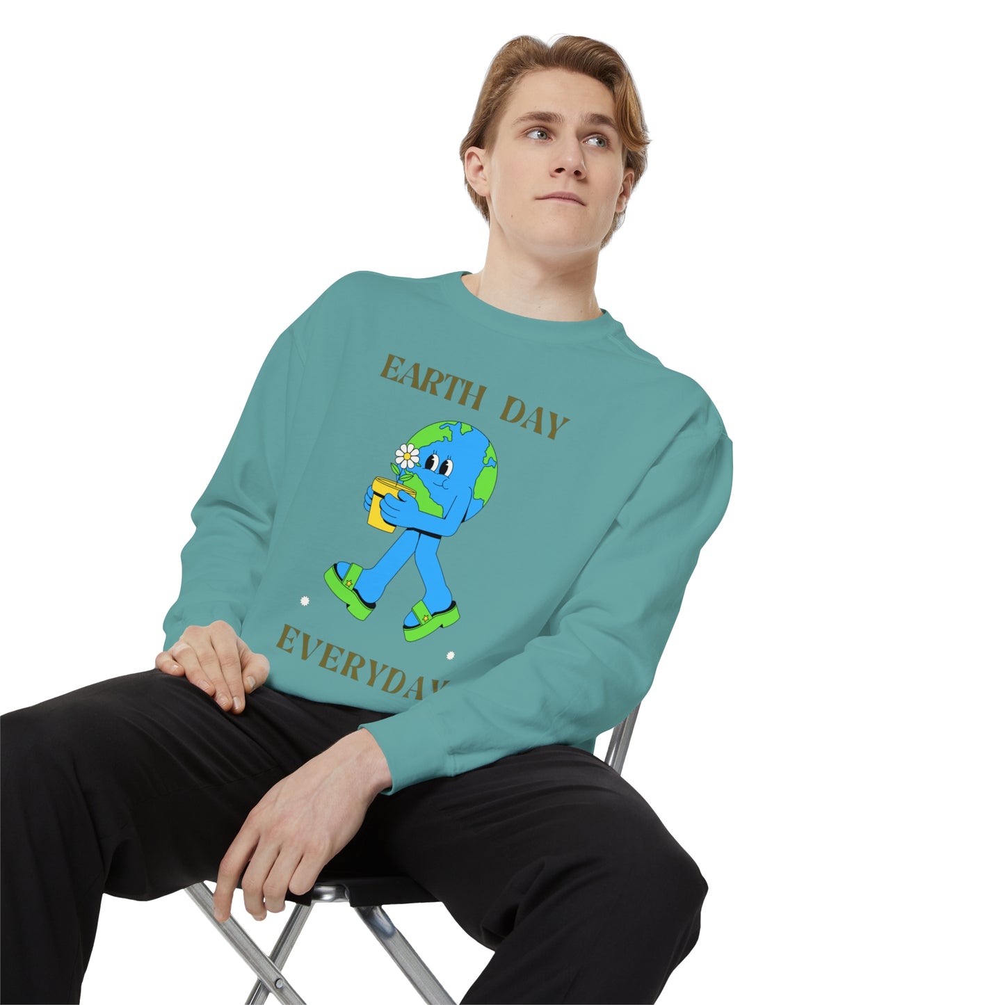 Earth Day Everyday Unisex Garment-Dyed Sweatshirt