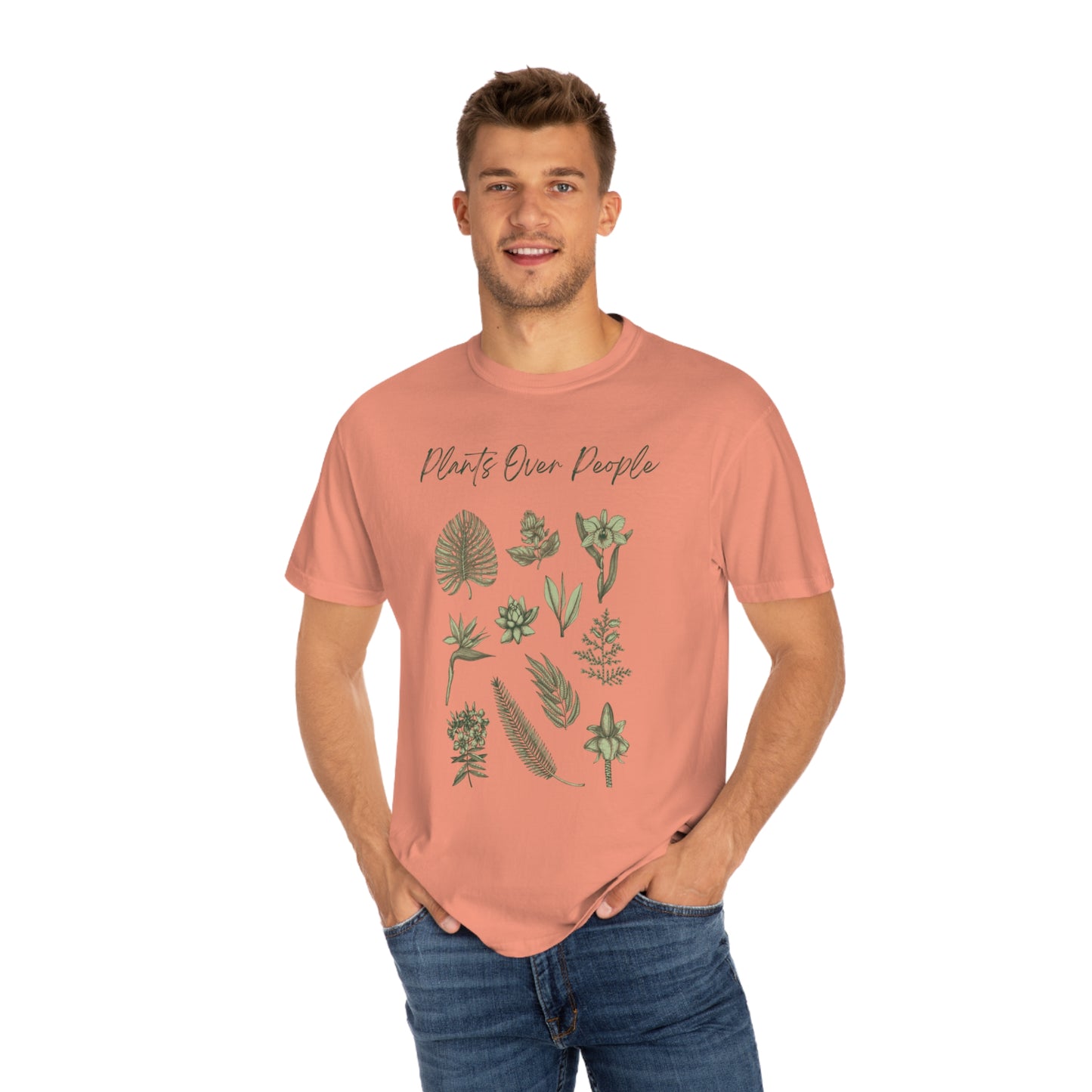 Plants Over People Unisex Garment-Dyed T-shirt