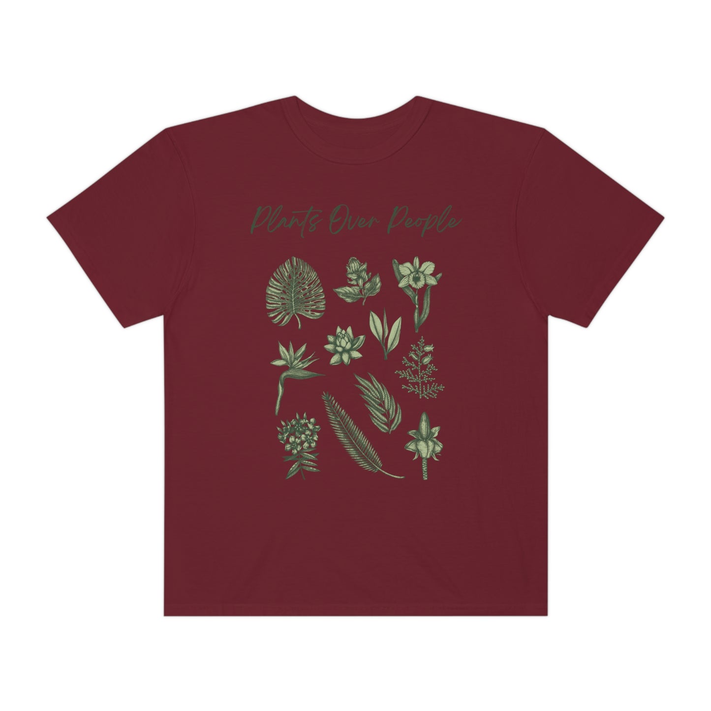 Plants Over People Unisex Garment-Dyed T-shirt