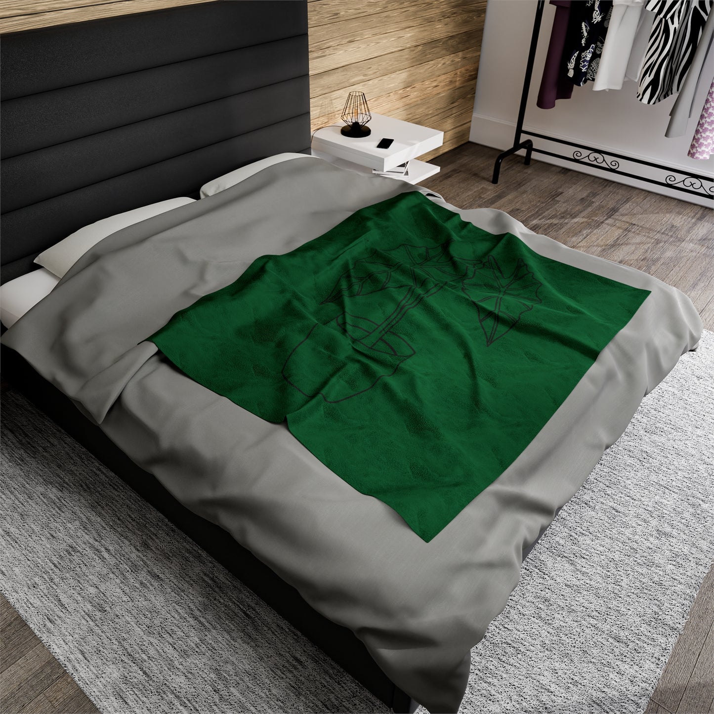 Alocasia Velveteen Plush Blanket