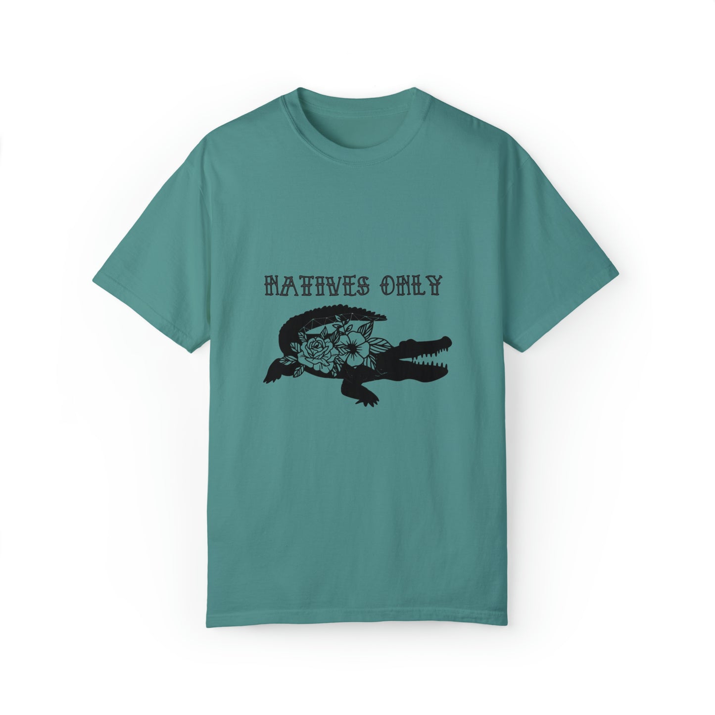 Natives Only Alligator Unisex Garment-Dyed T-shirt