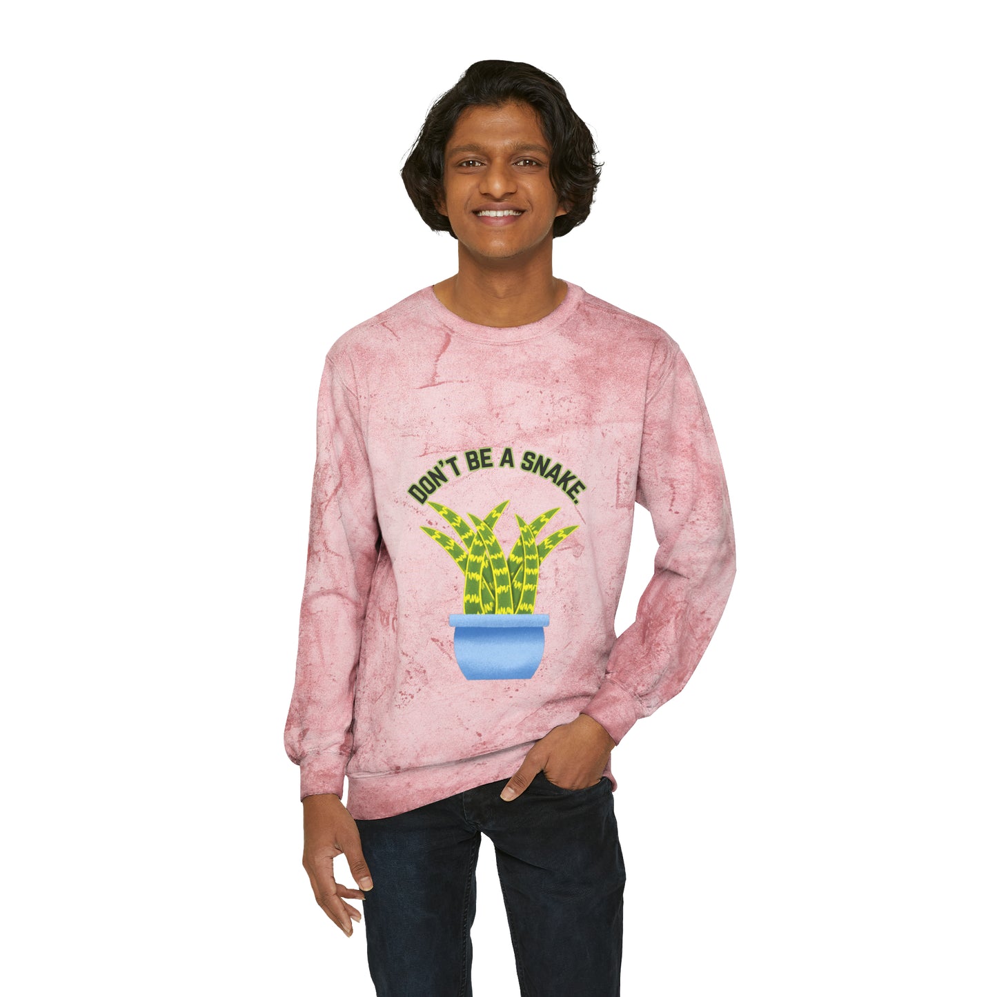 Don't Be A Snake Unisex Color Blast Crewneck