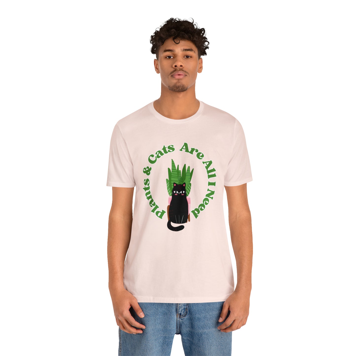 Plants & Cats Are All I Need Unisex Jersey Tee