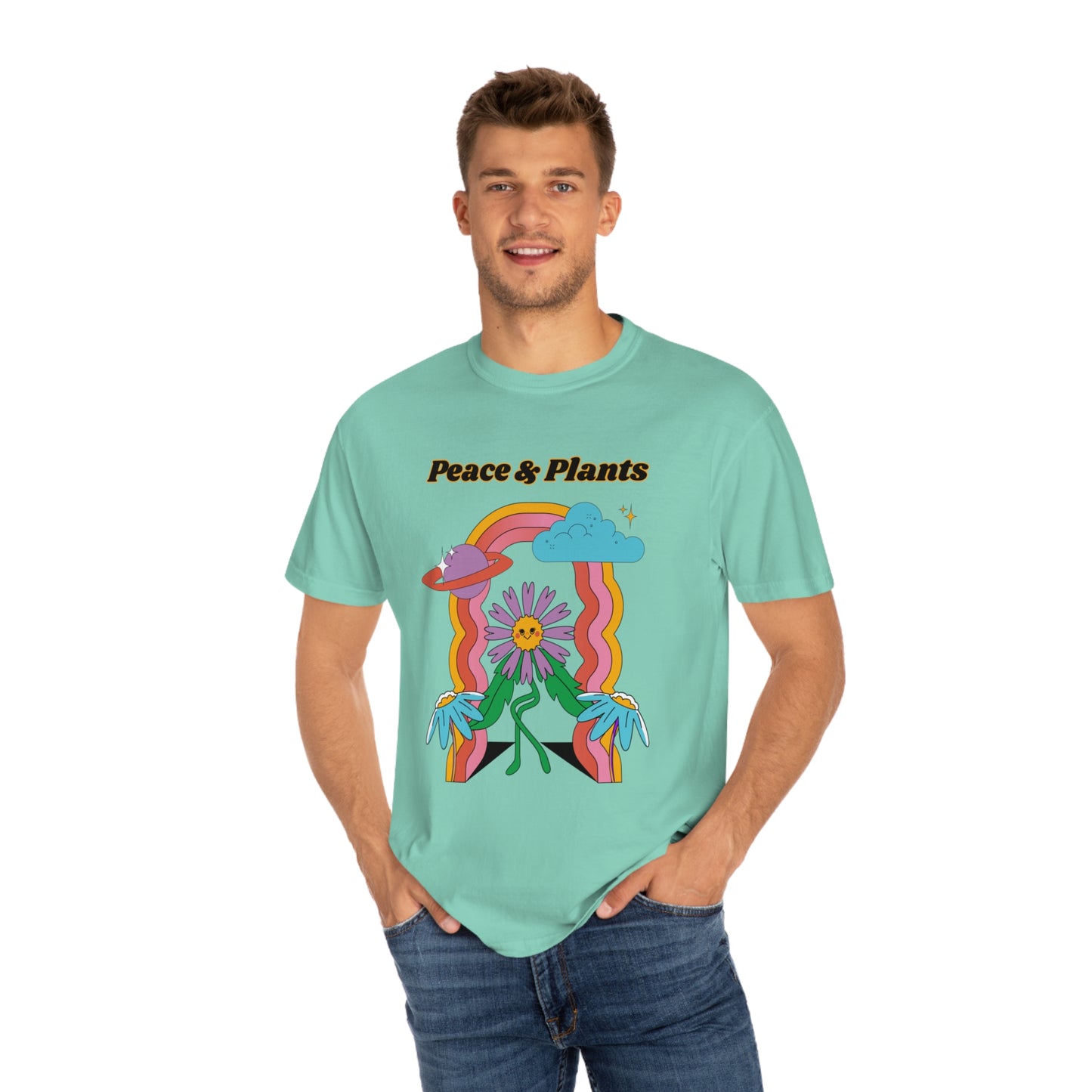 Peace & Plants Garment-Dyed T-shirt
