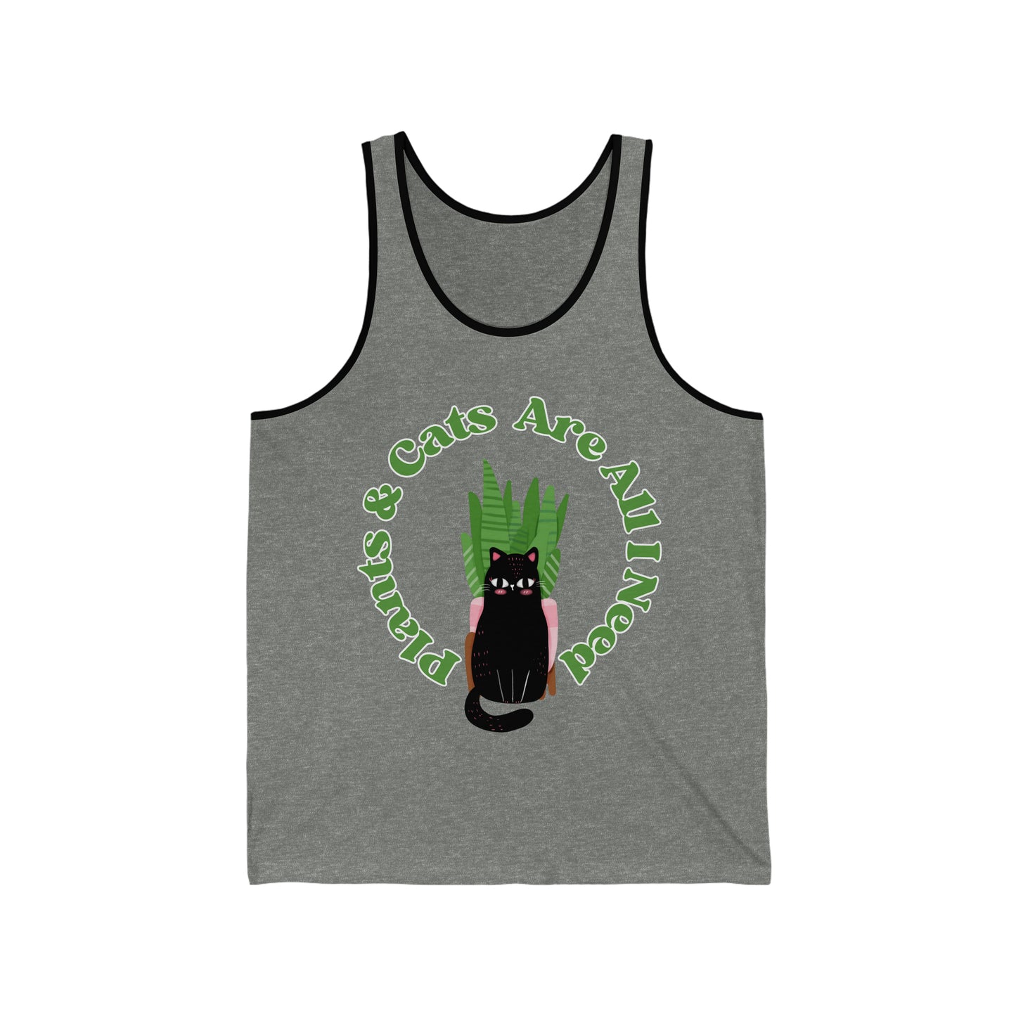 Plants & Cats Are All I Need Unisex Jersey Tank