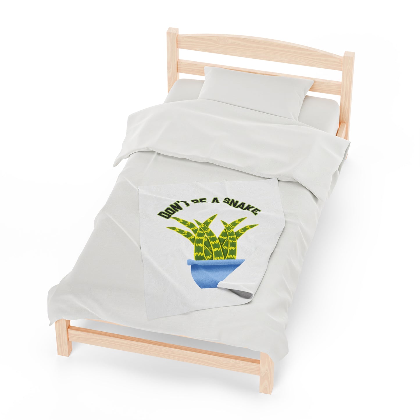 Don't Be A Snake Velveteen Plush Blanket