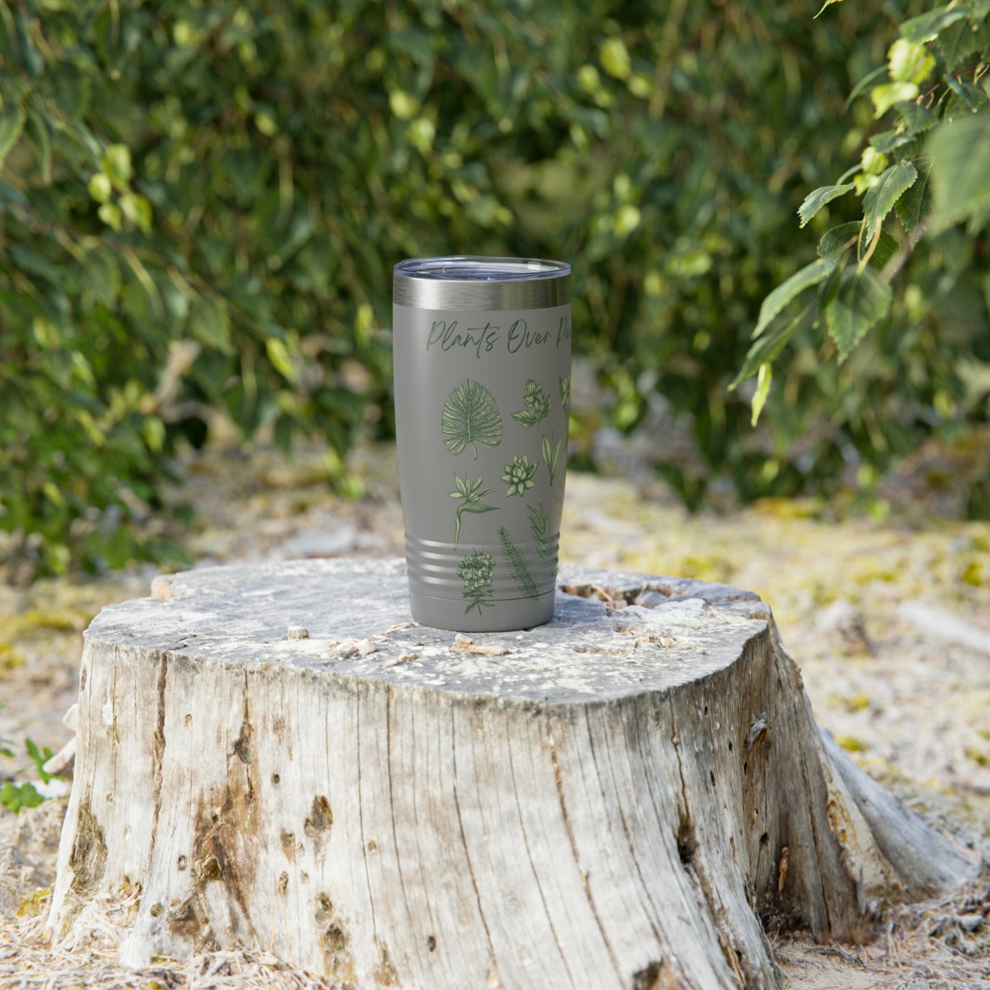 Plants Over People Ringneck Tumbler, 20oz