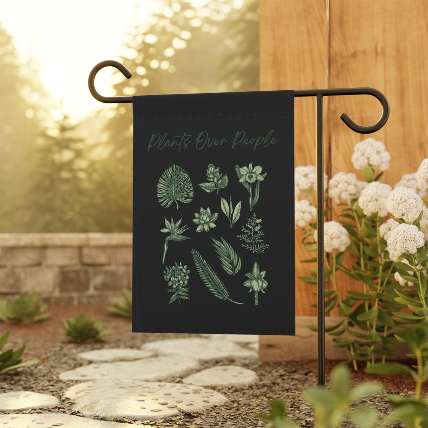 Plants Over People Garden & House Banner