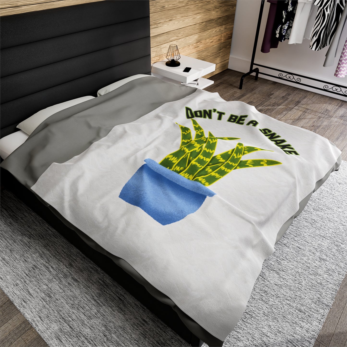 Don't Be A Snake Velveteen Plush Blanket