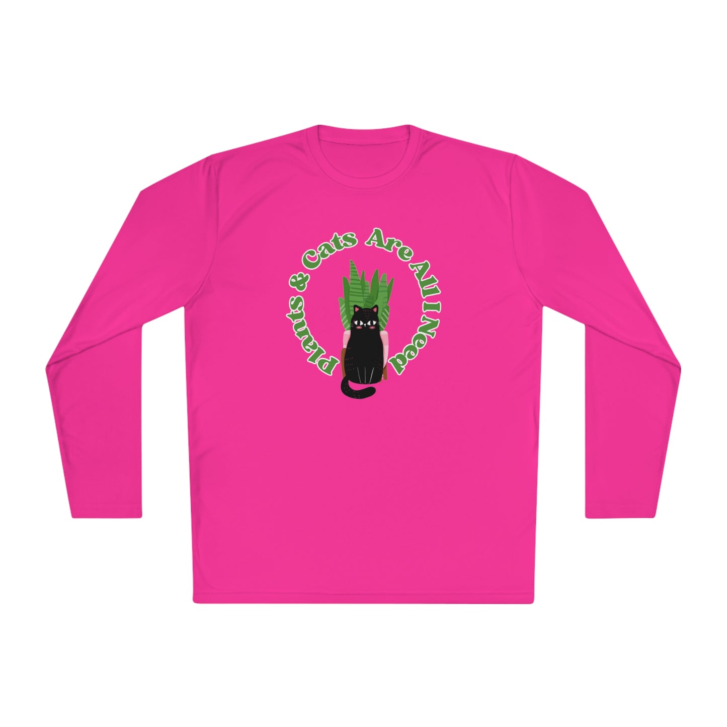Plants & Cats Are All I Need Unisex Lightweight Long Sleeve
