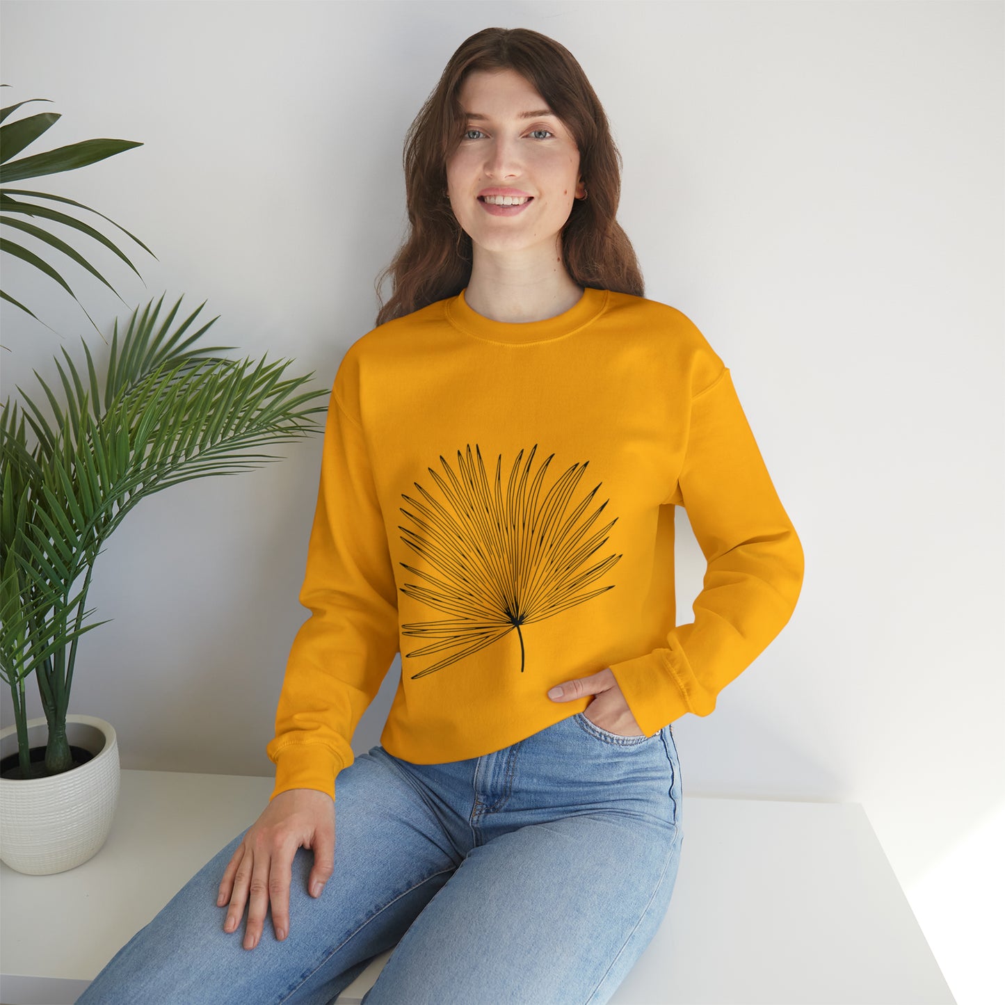 Palm Leaf Unisex Crewneck Sweatshirt