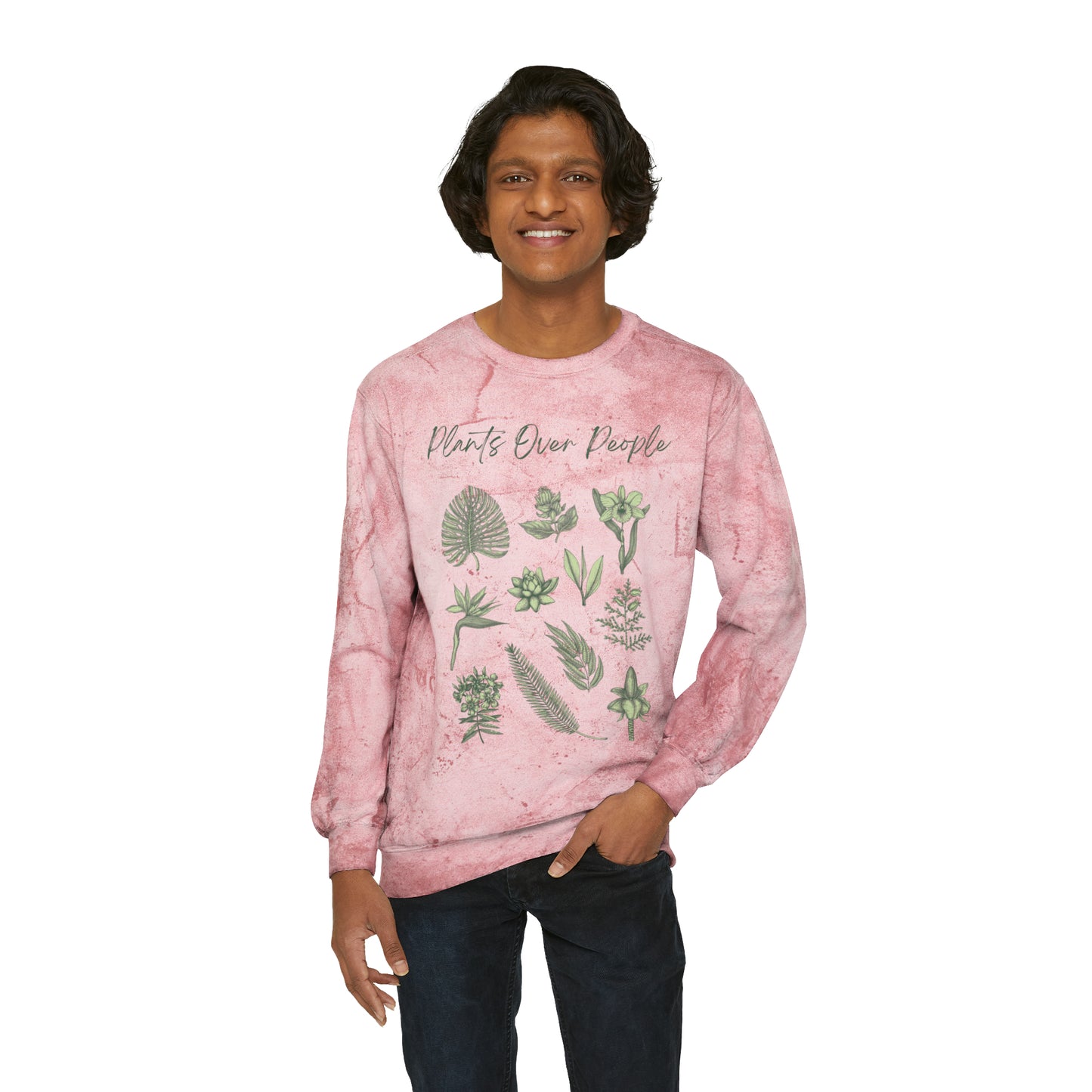 Plants Over People Unisex Color Blast Crewneck