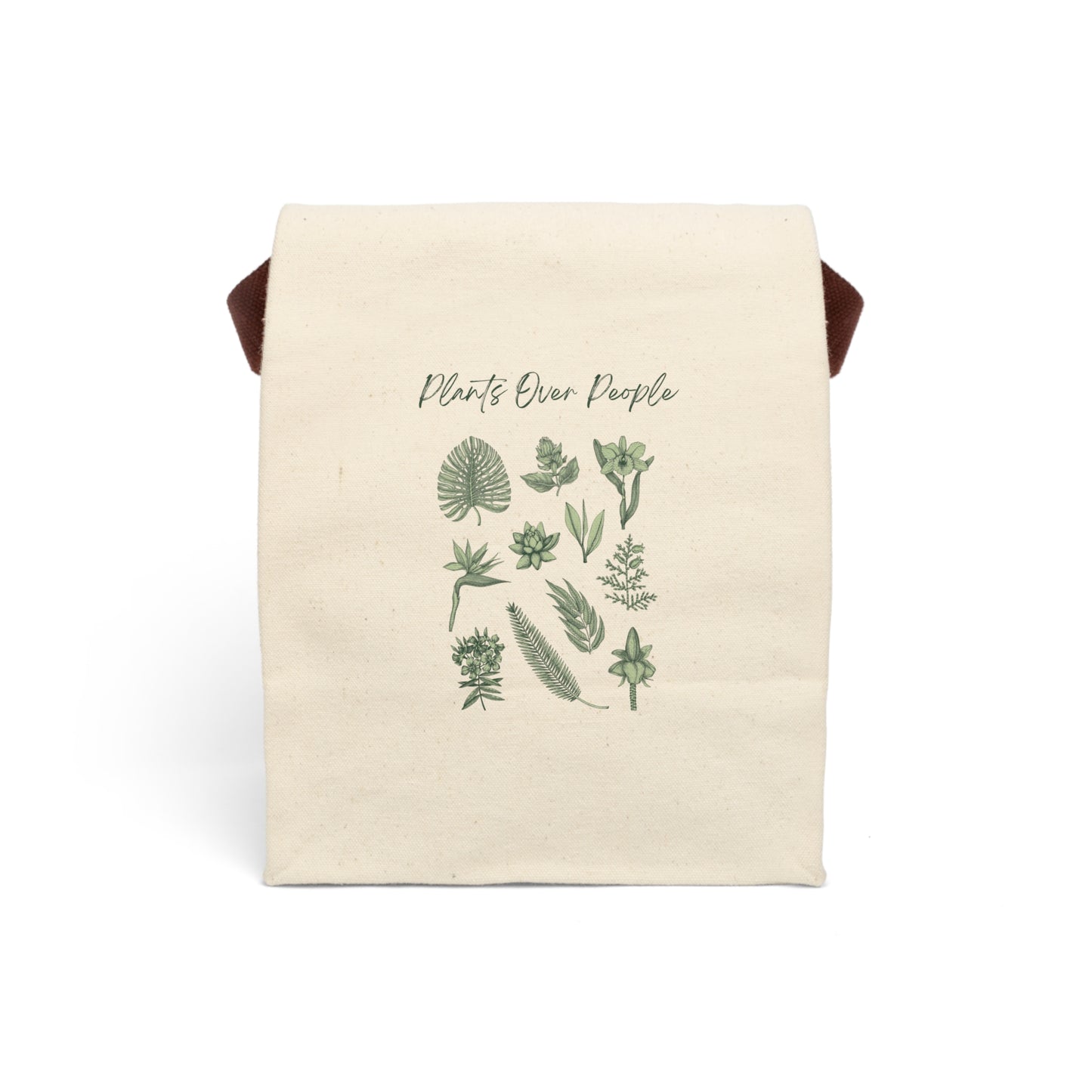 Plants Over People Canvas Lunch Bag