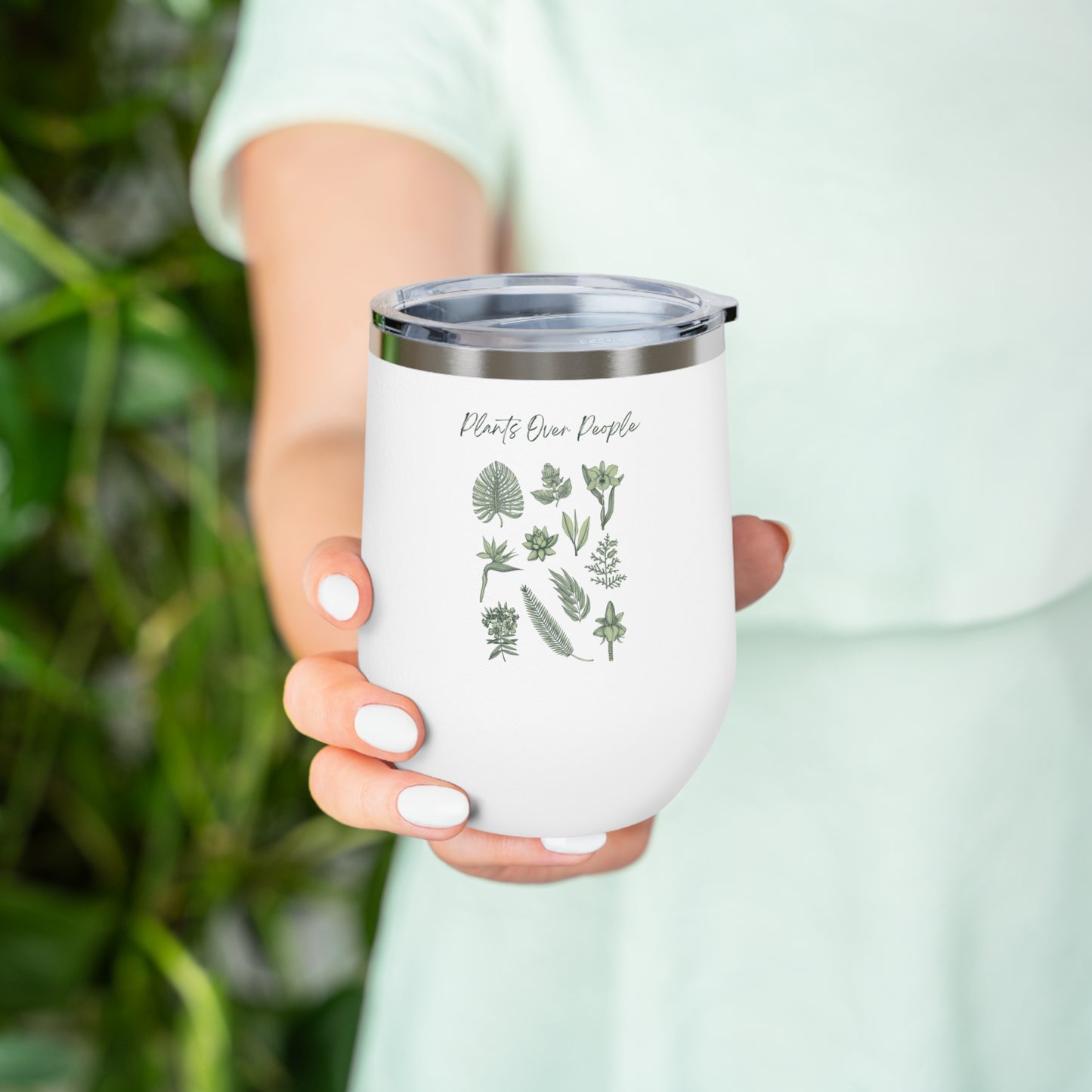 Plants Over People Insulated Wine Tumbler