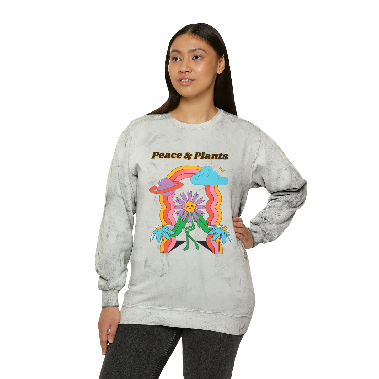 Peace & Plants Color Blast Crewneck