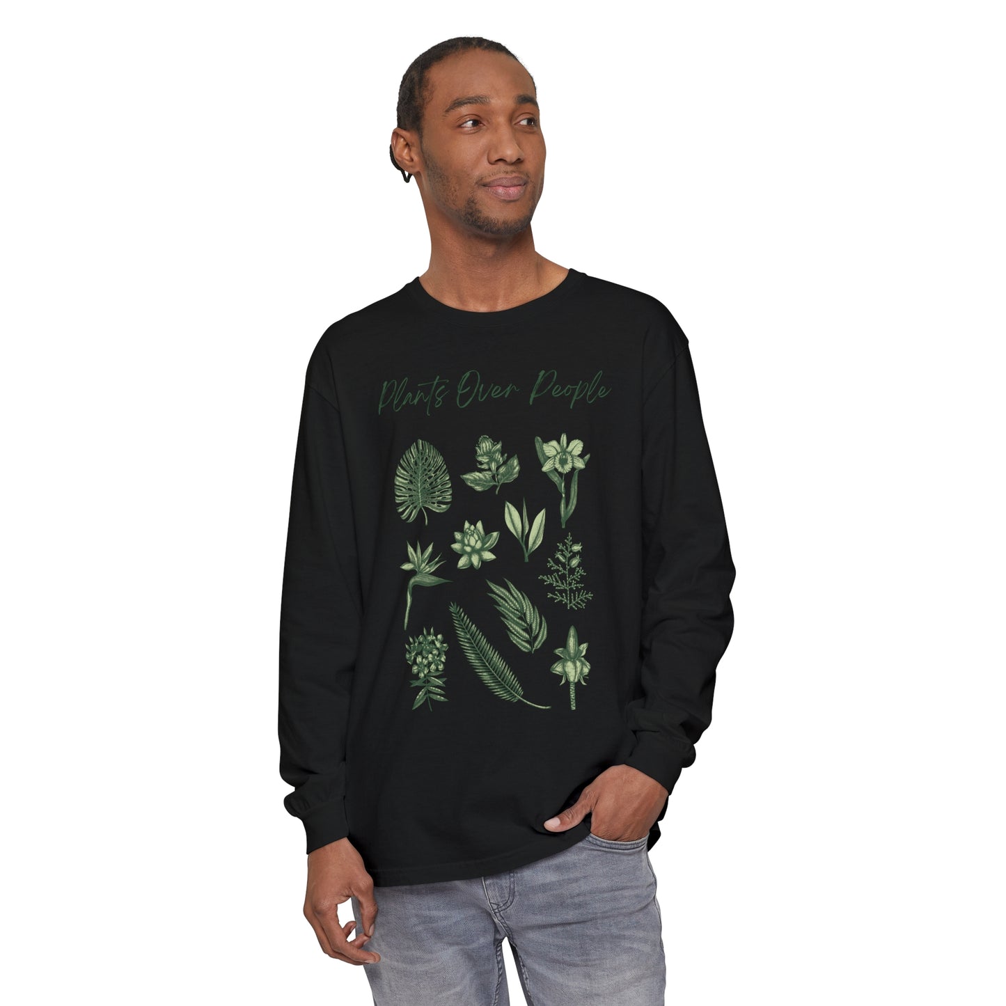Plants Over People Unisex Garment-dyed Long Sleeve
