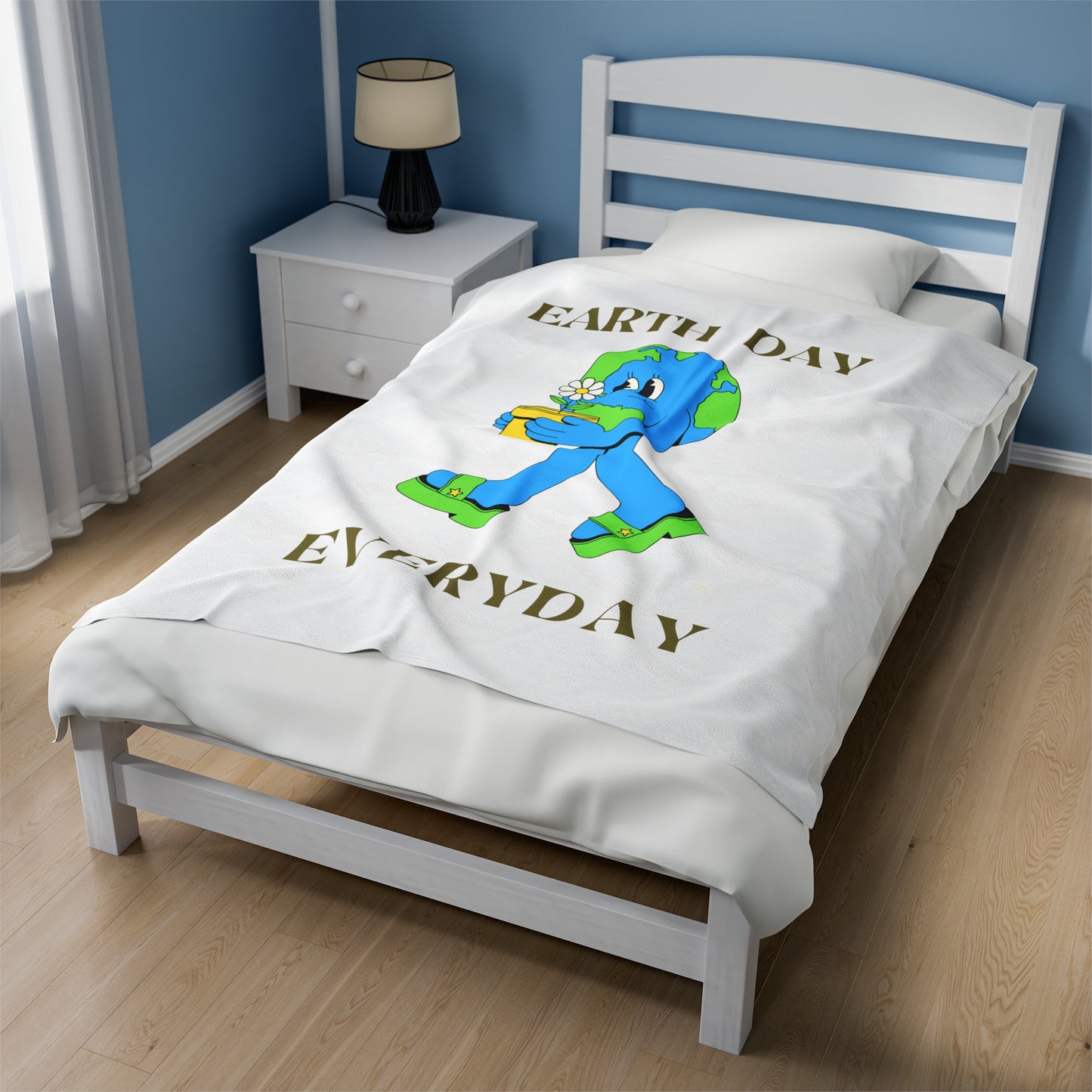 Earth Day Everyday Velveteen Plush Blanket