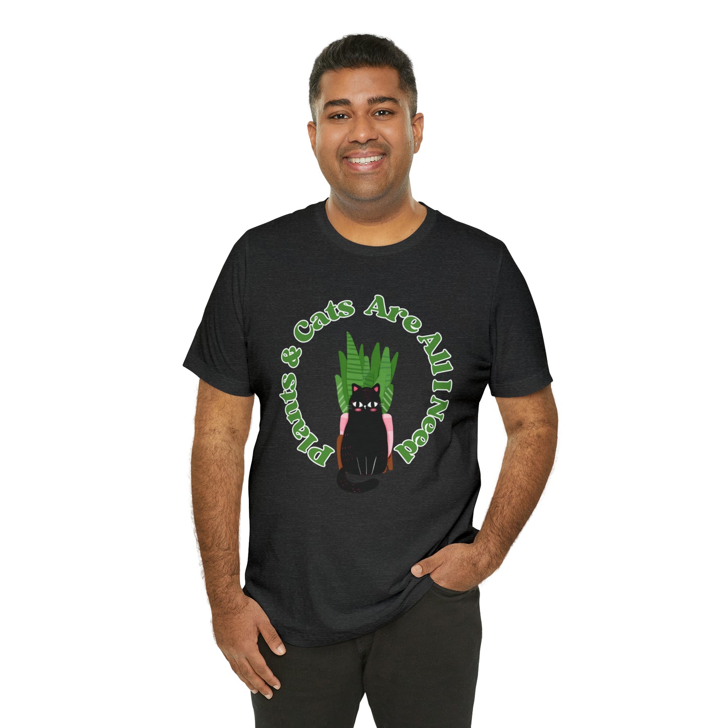 Plants & Cats Are All I Need Unisex Jersey Tee