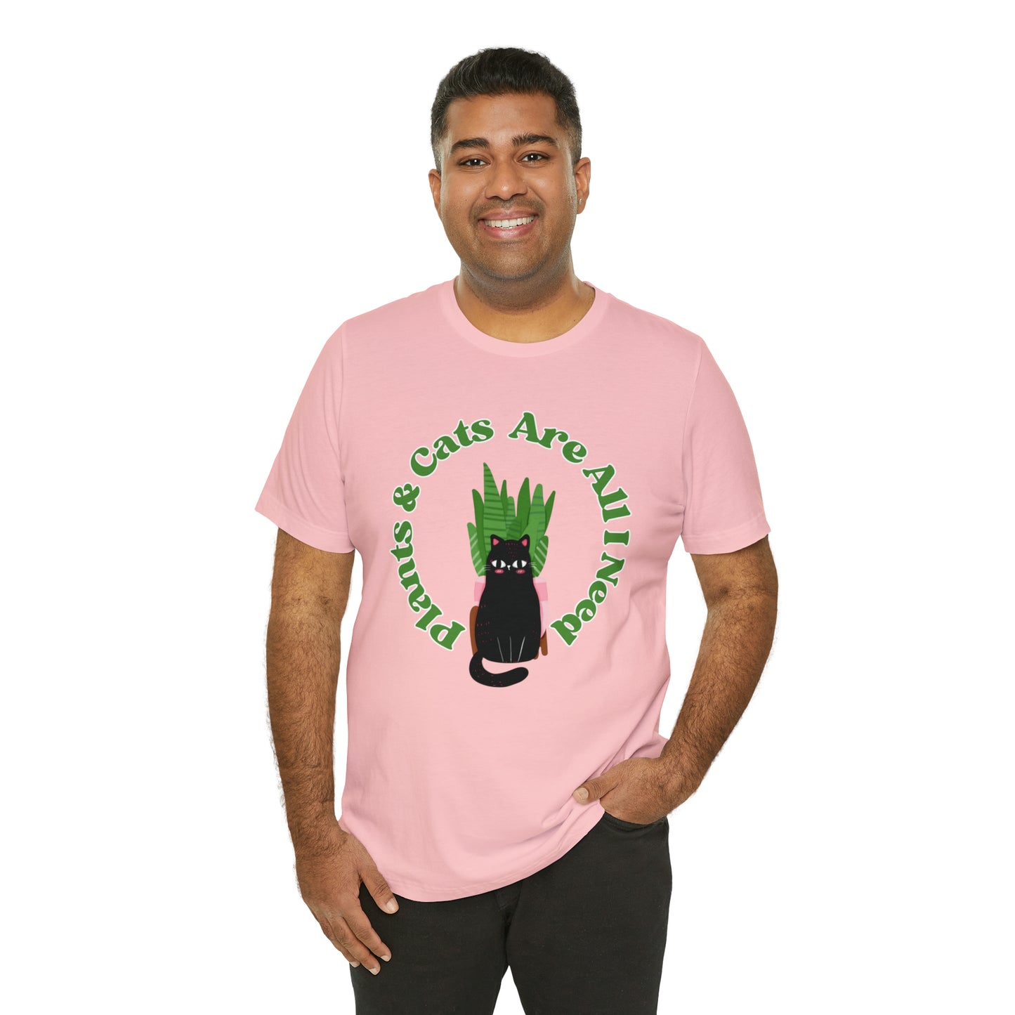 Plants & Cats Are All I Need Unisex Jersey Tee