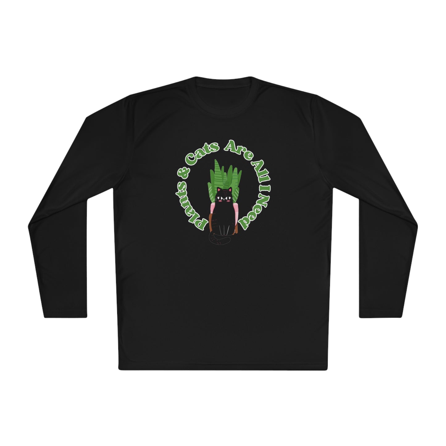 Plants & Cats Are All I Need Unisex Lightweight Long Sleeve
