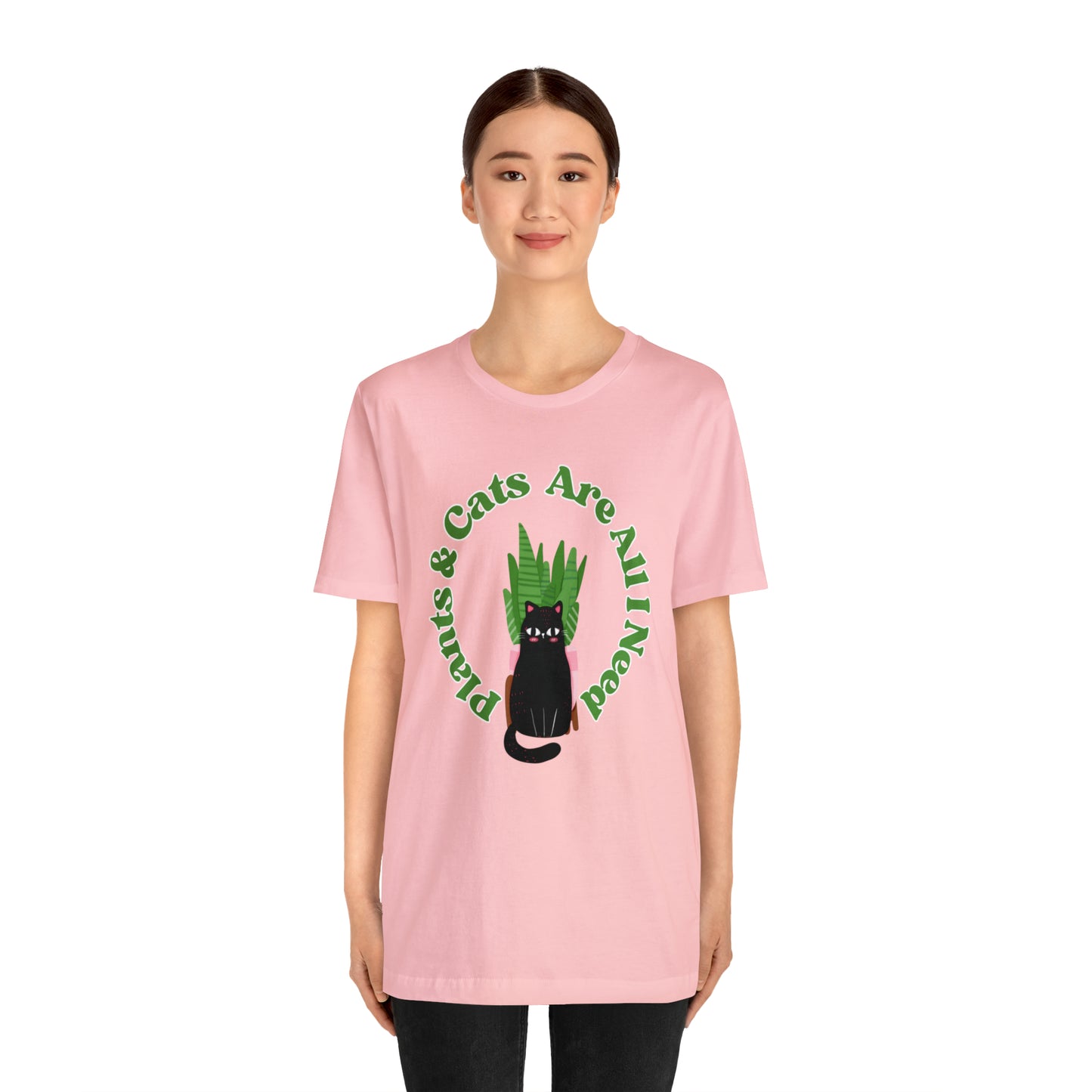 Plants & Cats Are All I Need Unisex Jersey Tee