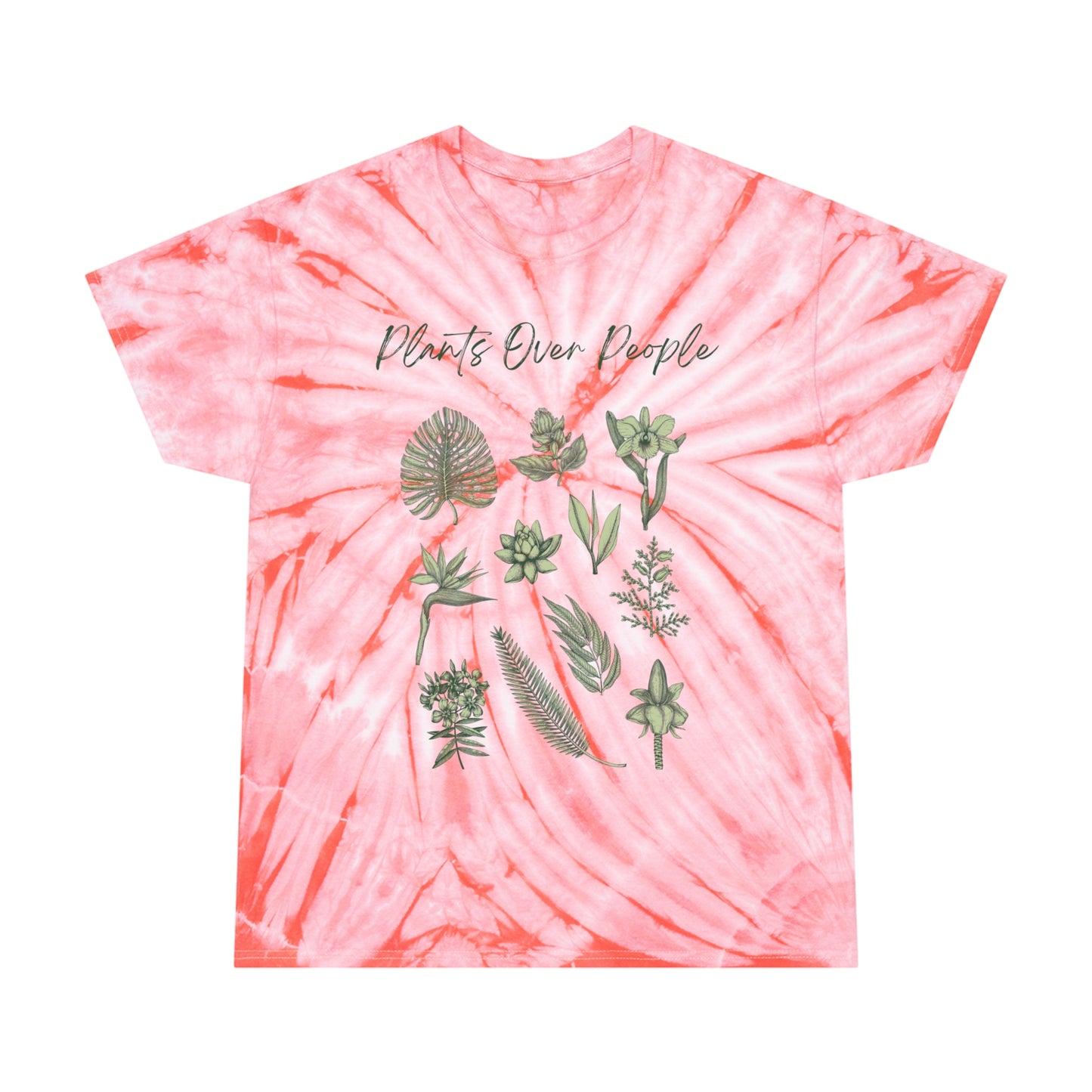 Plants Over People Tie-Dye Tee, Cyclone