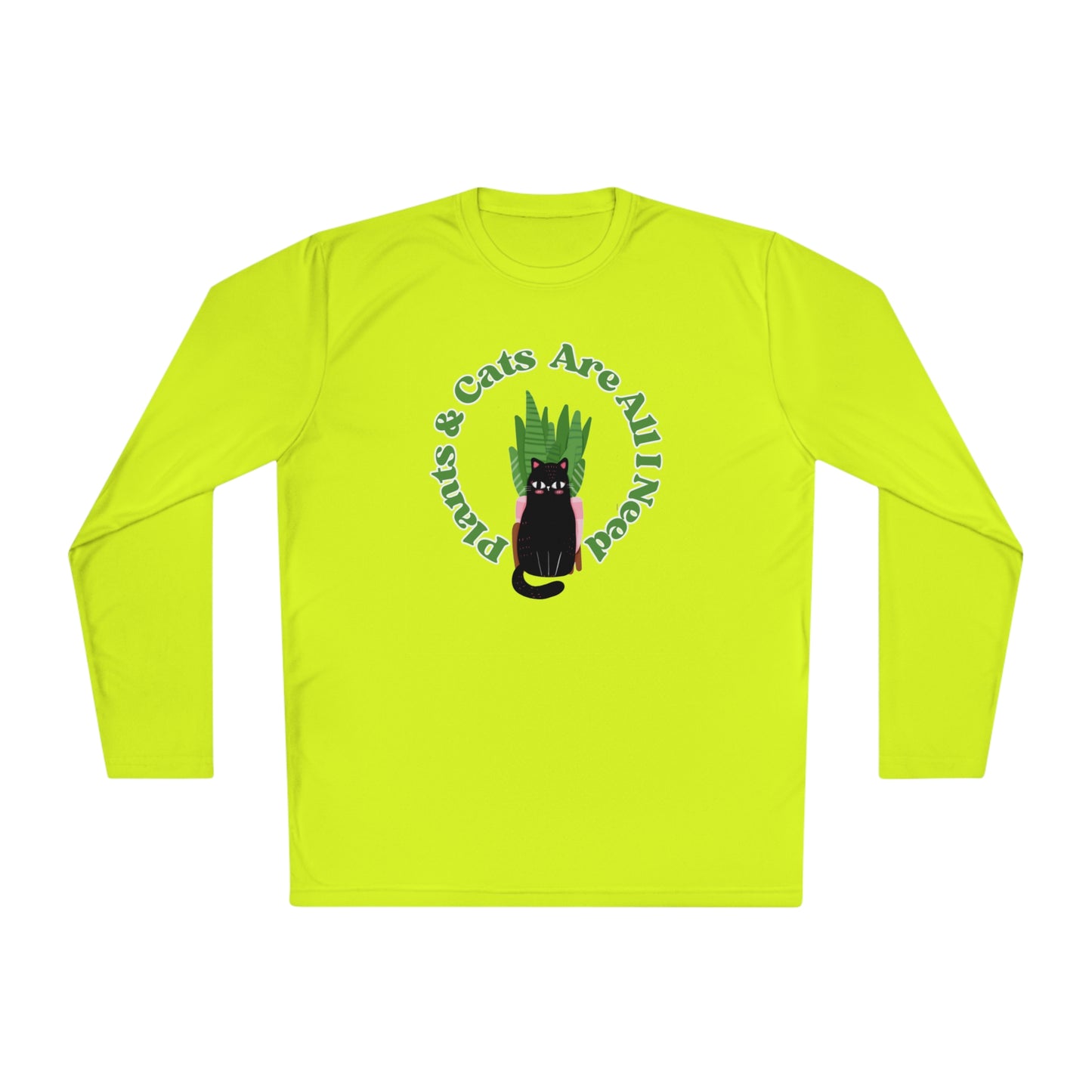 Plants & Cats Are All I Need Unisex Lightweight Long Sleeve
