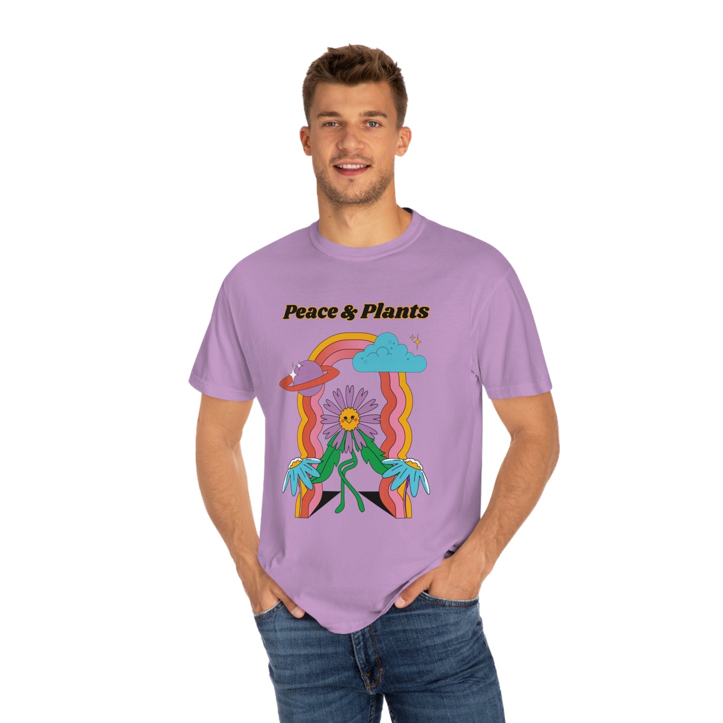 Peace & Plants Garment-Dyed T-shirt