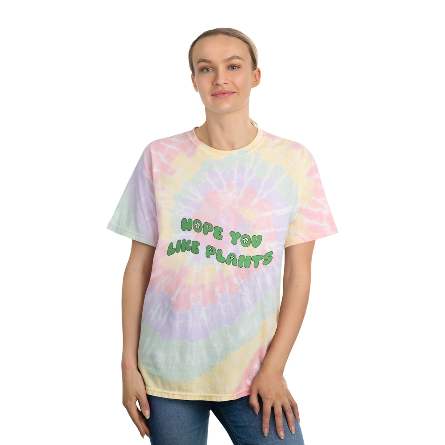 Hope You Like Plants Tie-Dye Tee, Spiral