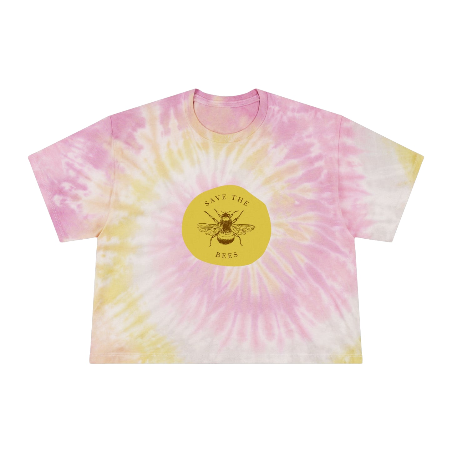 Save The Bees Women's Tie-Dye Crop Tee