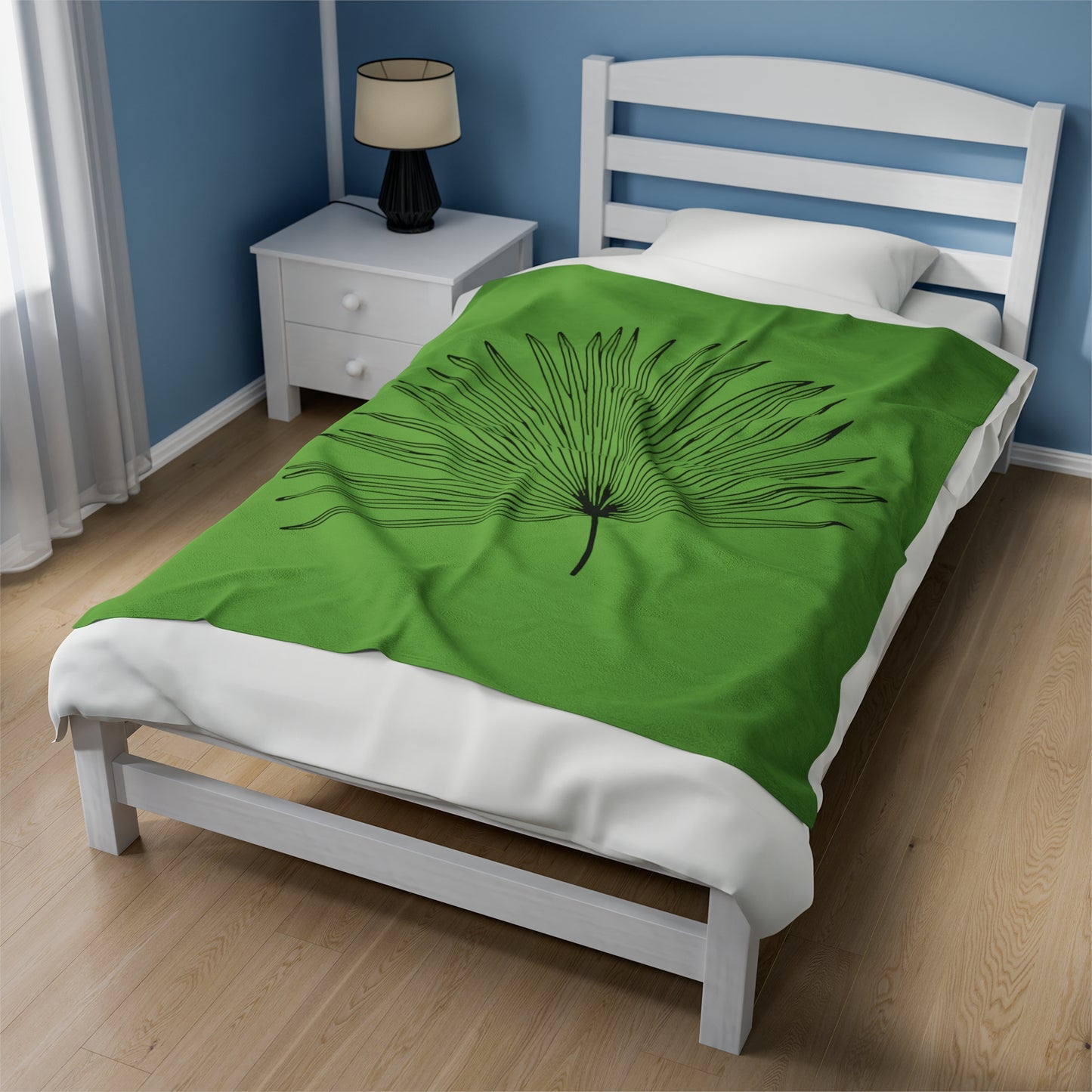 Palm Leaf Velveteen Plush Blanket