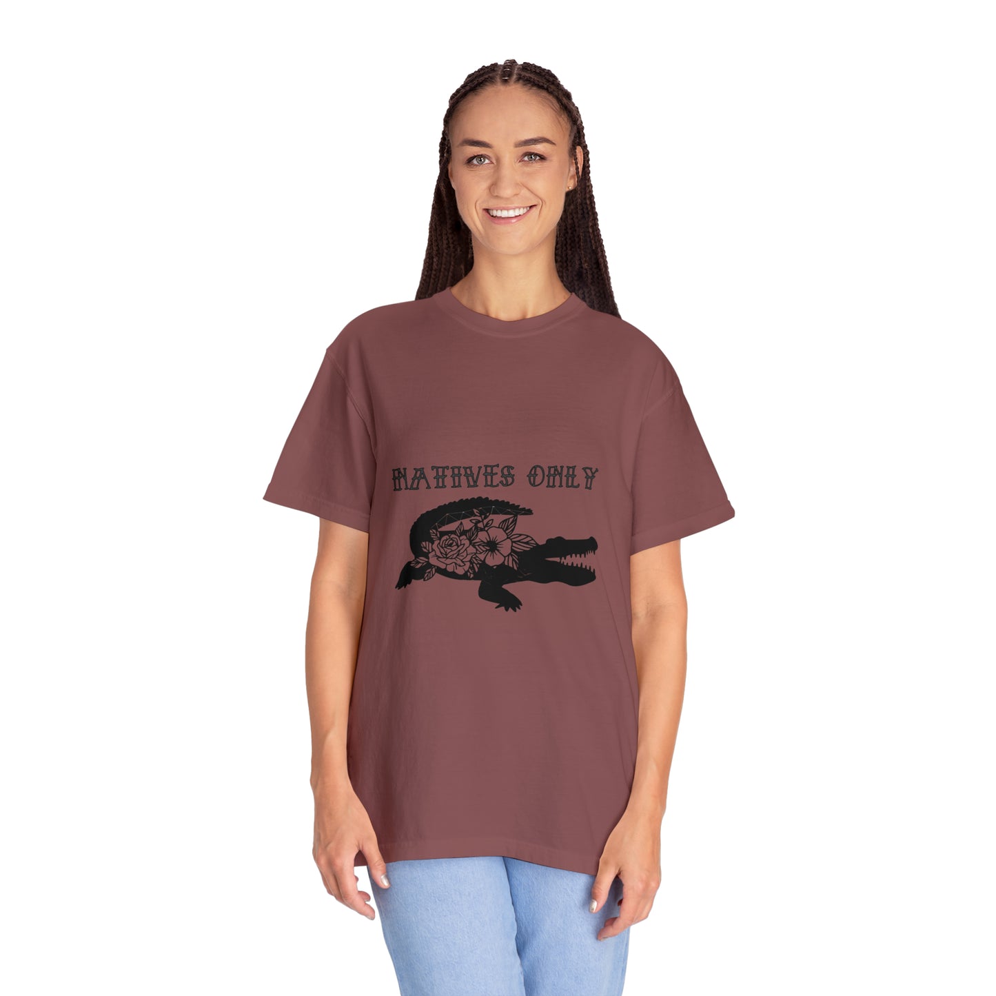 Natives Only Alligator Unisex Garment-Dyed T-shirt