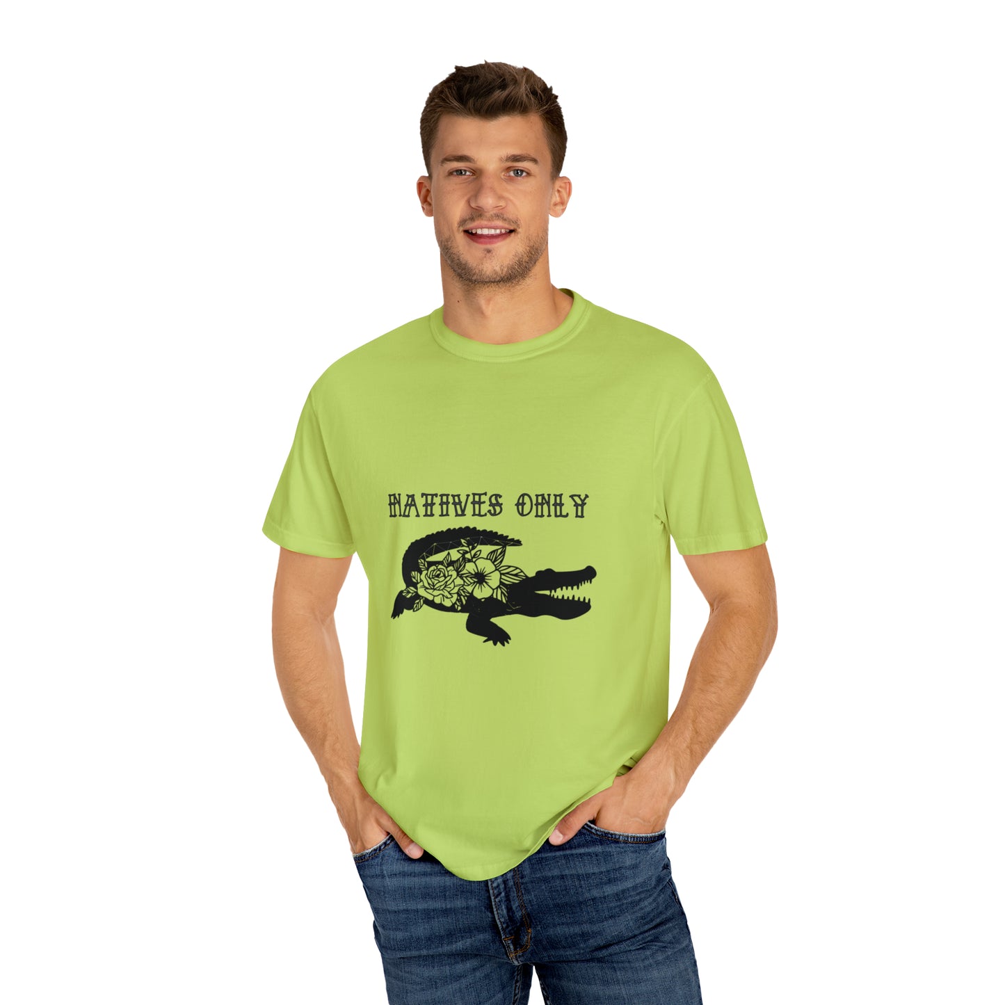 Natives Only Alligator Unisex Garment-Dyed T-shirt