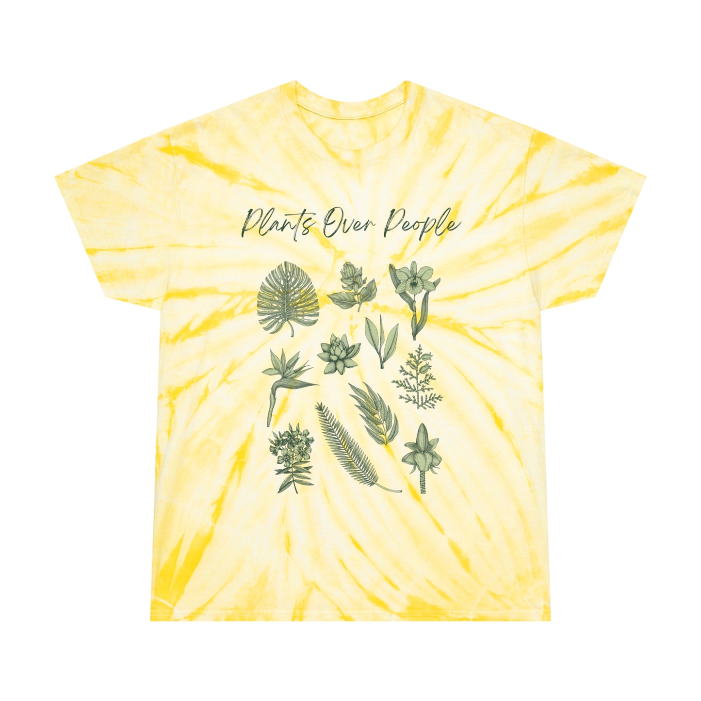 Plants Over People Tie-Dye Tee, Cyclone