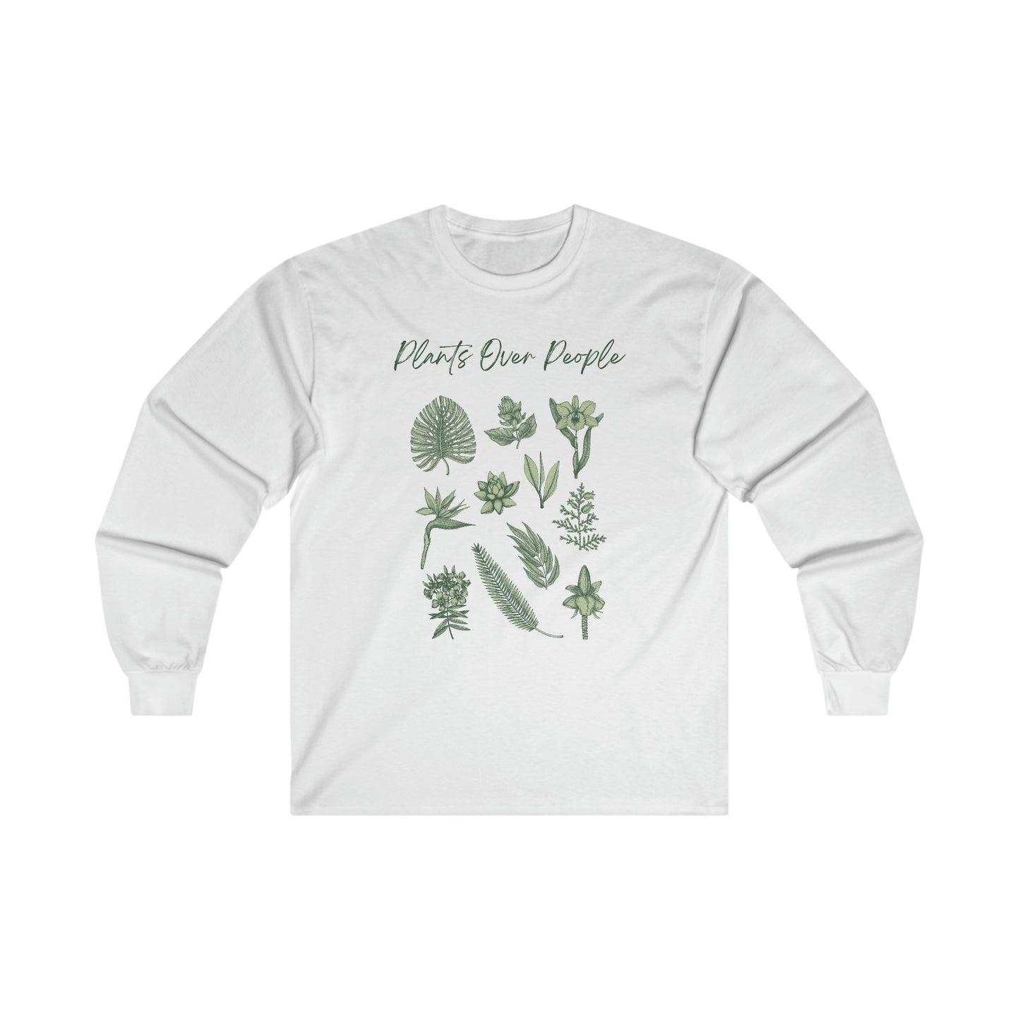 Plants Over People Cotton Long Sleeve