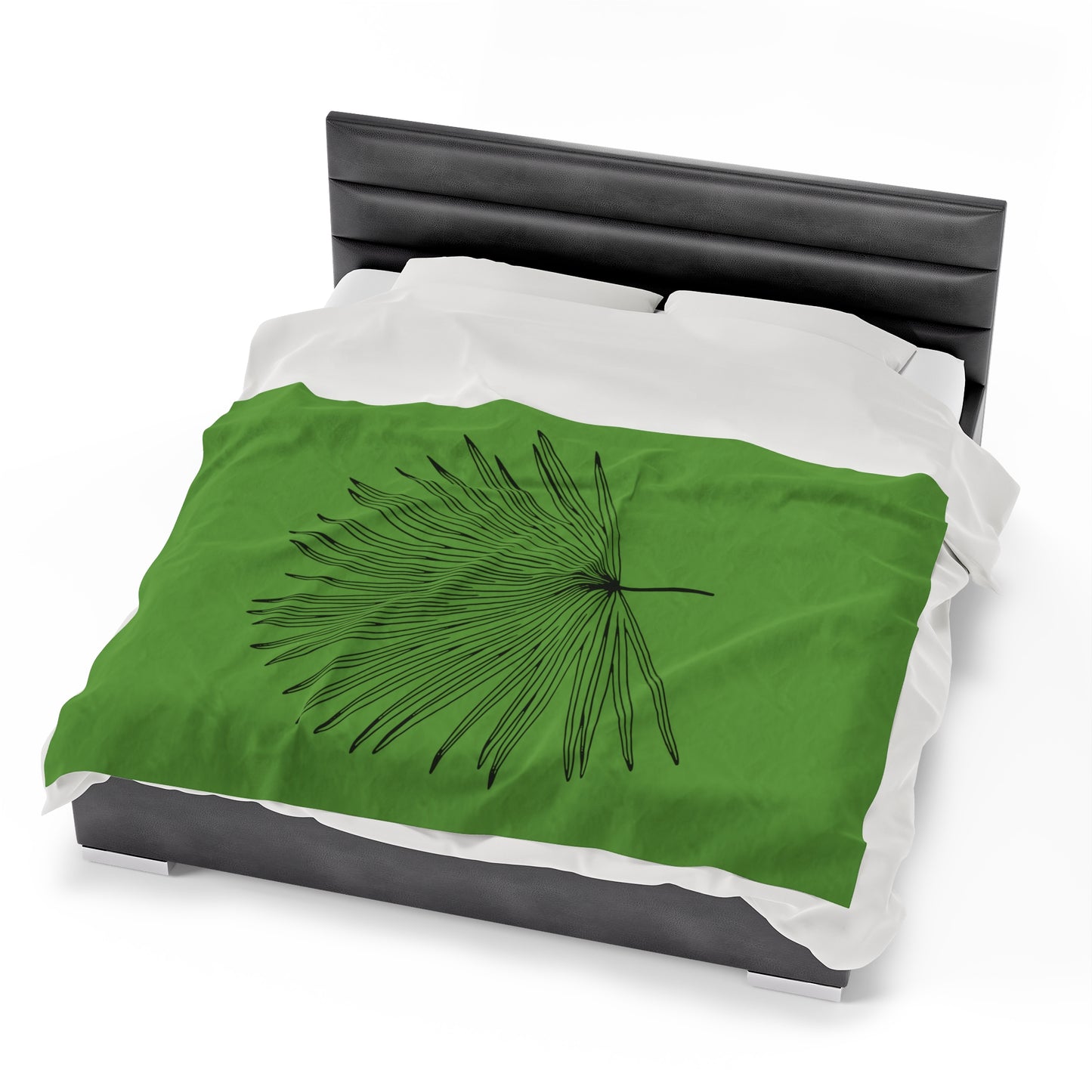 Palm Leaf Velveteen Plush Blanket