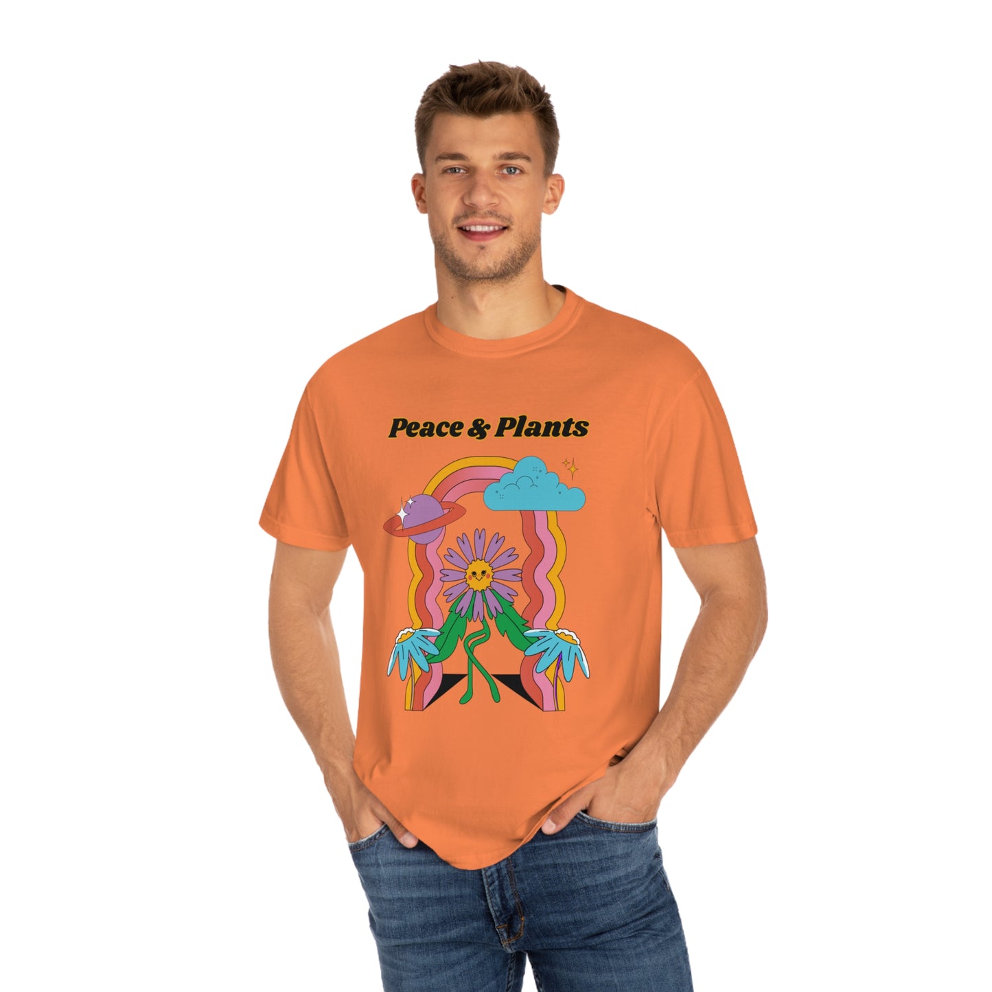 Peace & Plants Garment-Dyed T-shirt