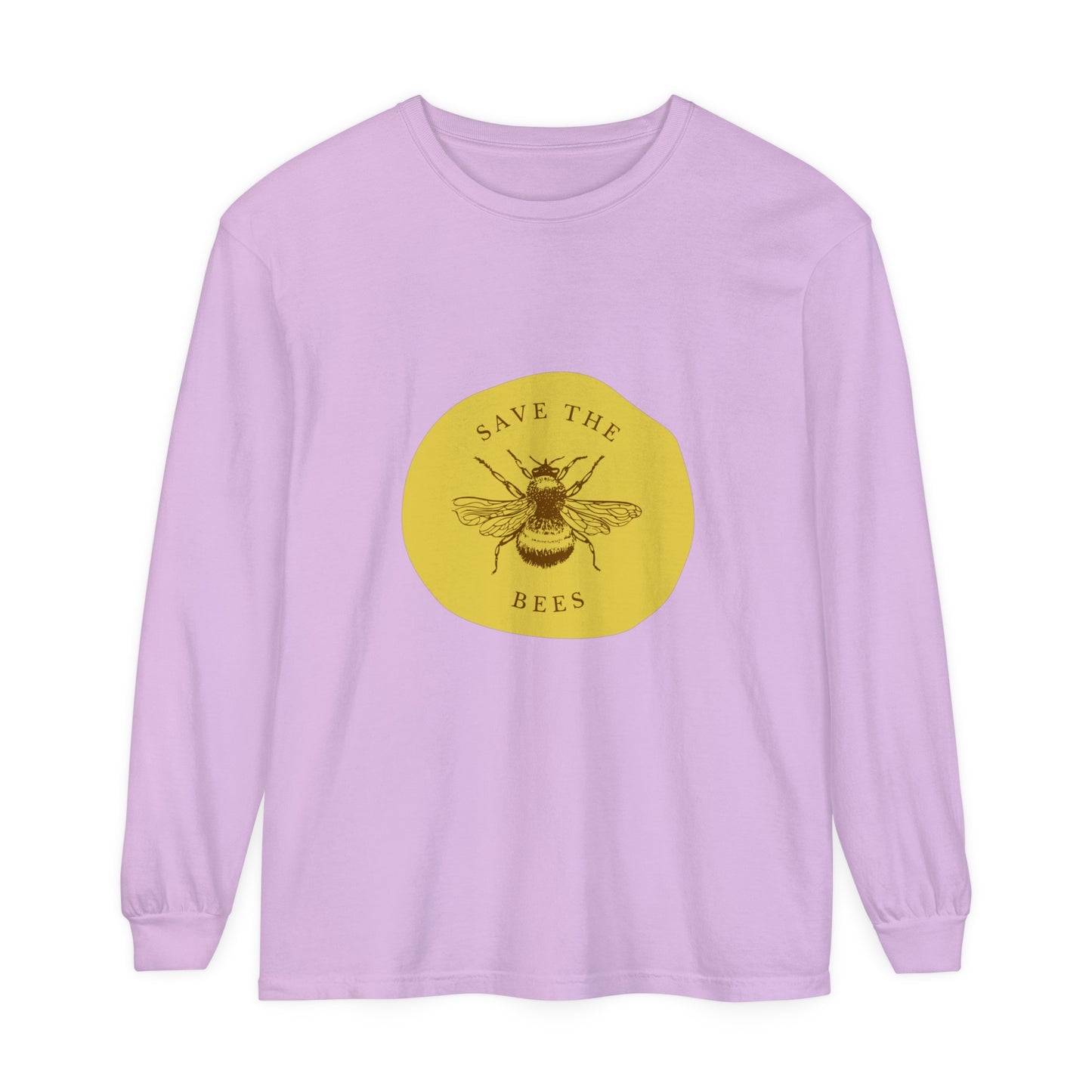 Save The Bees Unisex Garment-dyed Long Sleeve