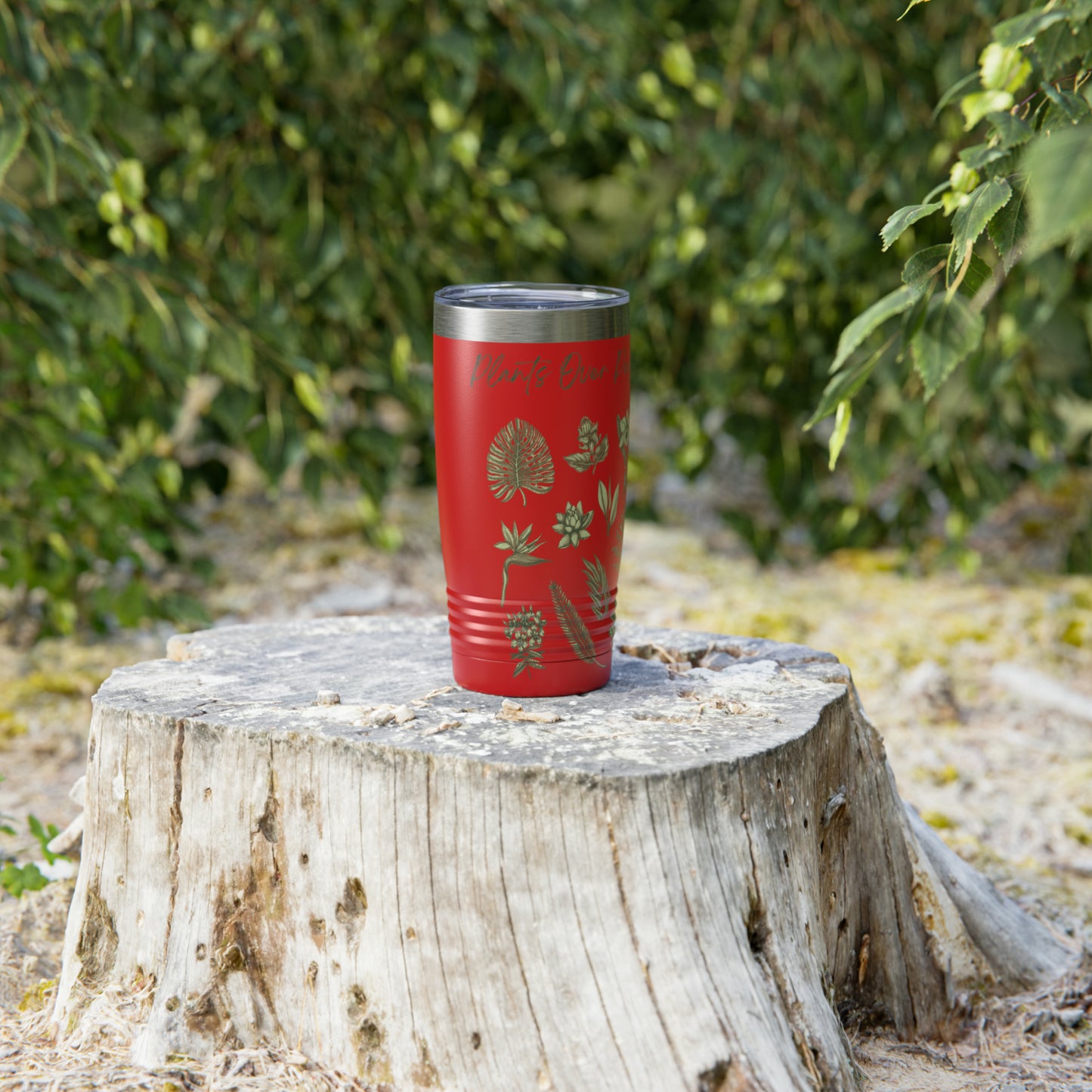 Plants Over People Ringneck Tumbler, 20oz