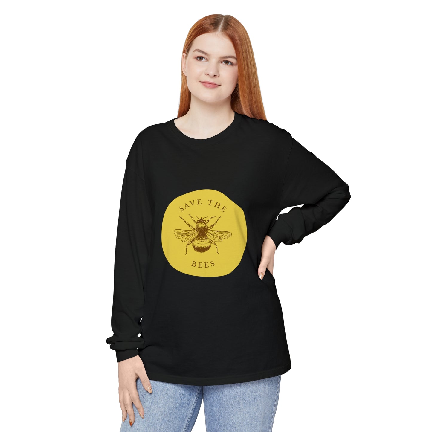 Save The Bees Unisex Garment-dyed Long Sleeve