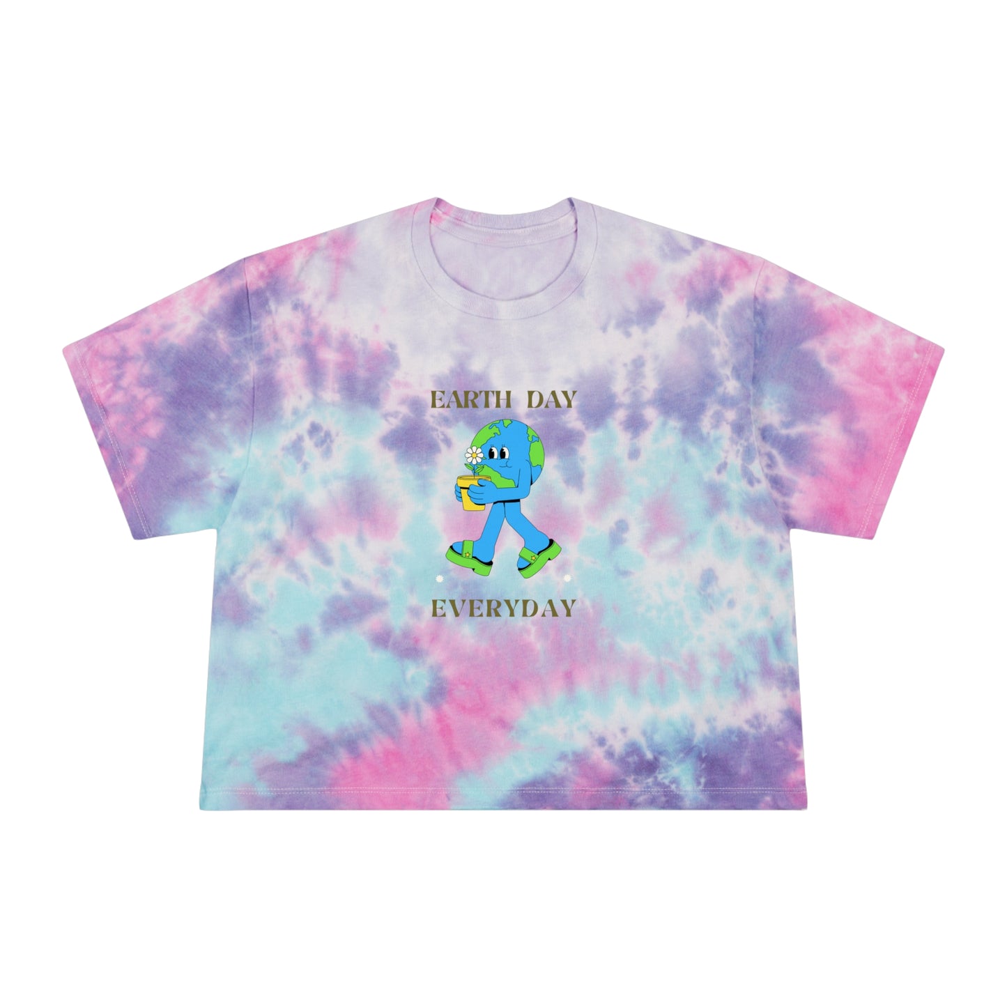 Earth Day Everyday Women's Tie-Dye Crop Tee