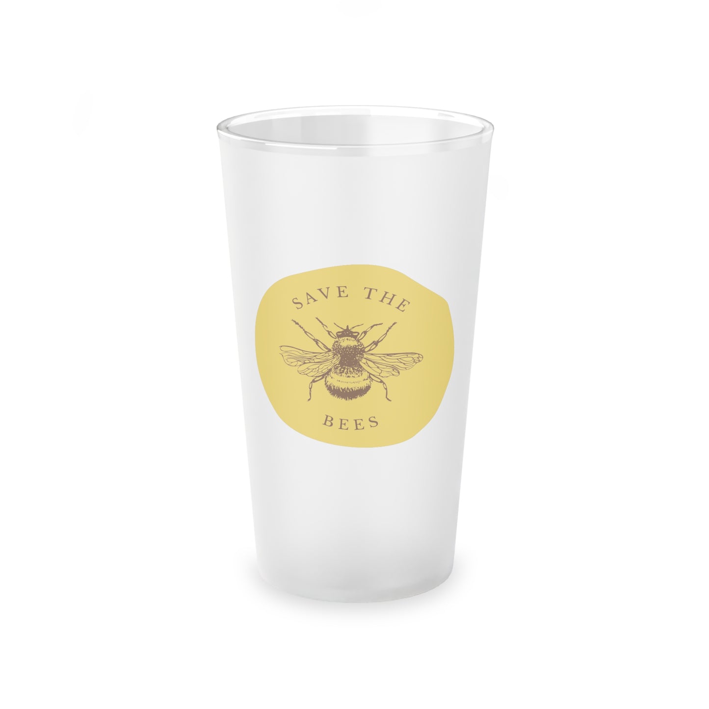 Save The Bees Frosted Pint Glass