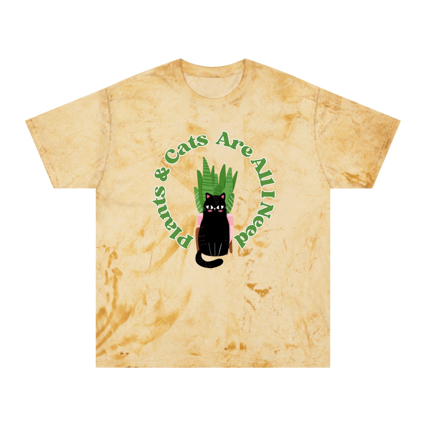 Plants & Cats Are All I Need Unisex Color Blast T-Shirt