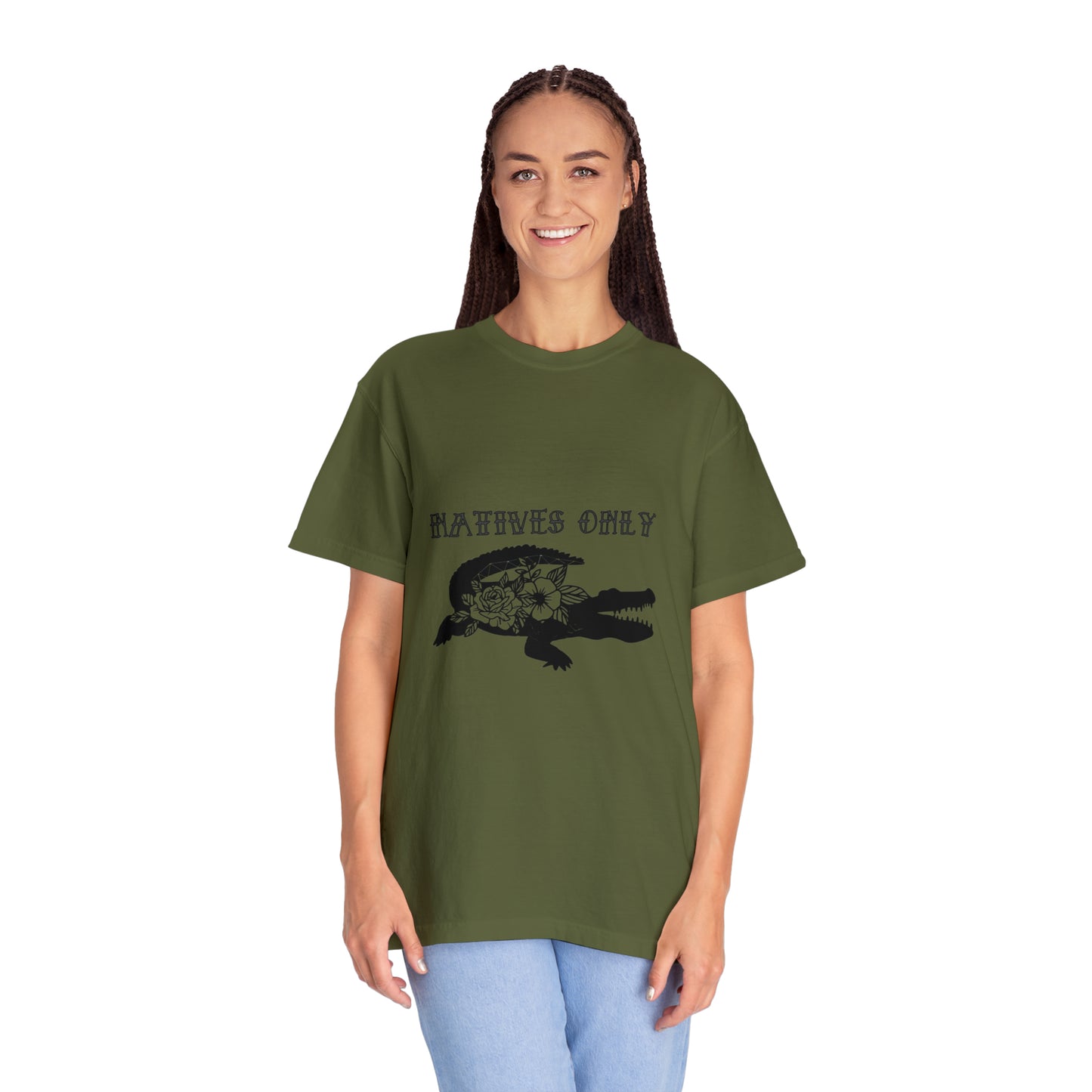 Natives Only Alligator Unisex Garment-Dyed T-shirt