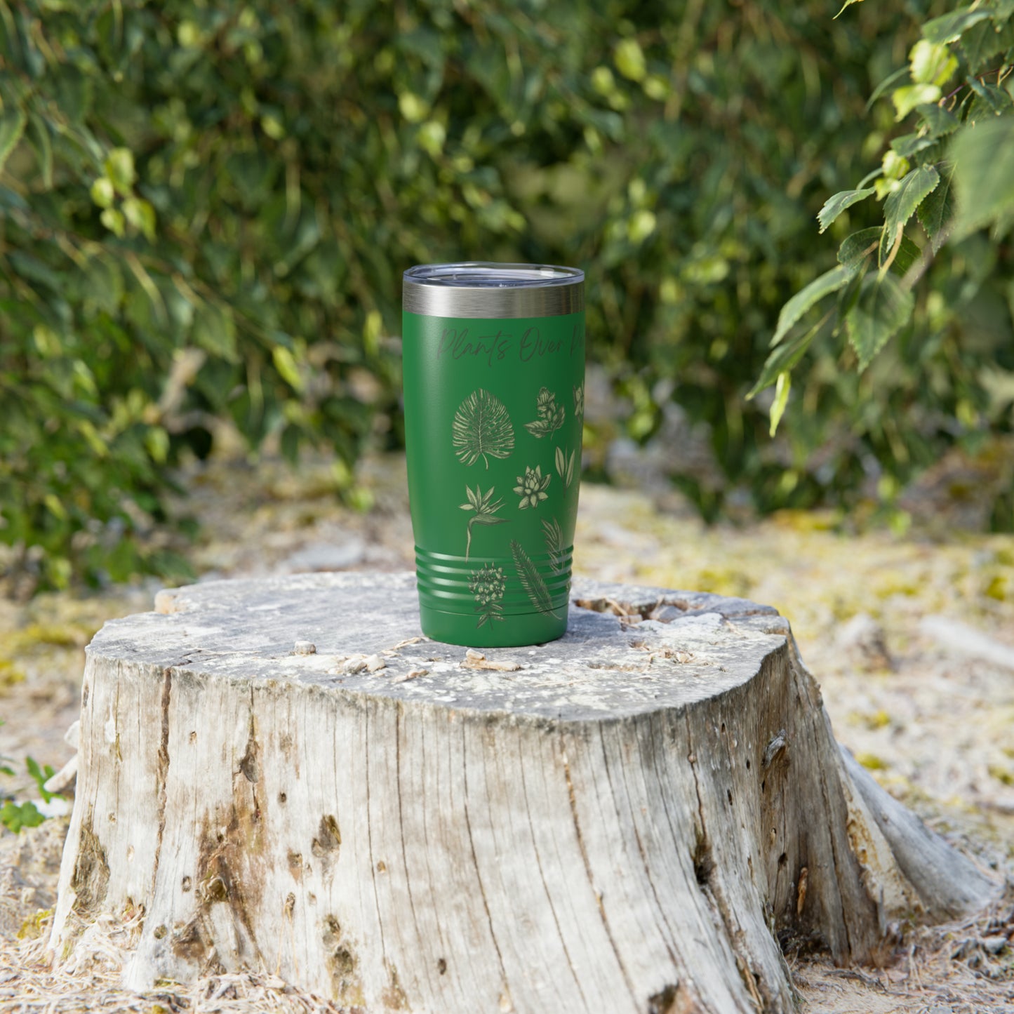 Plants Over People Ringneck Tumbler, 20oz