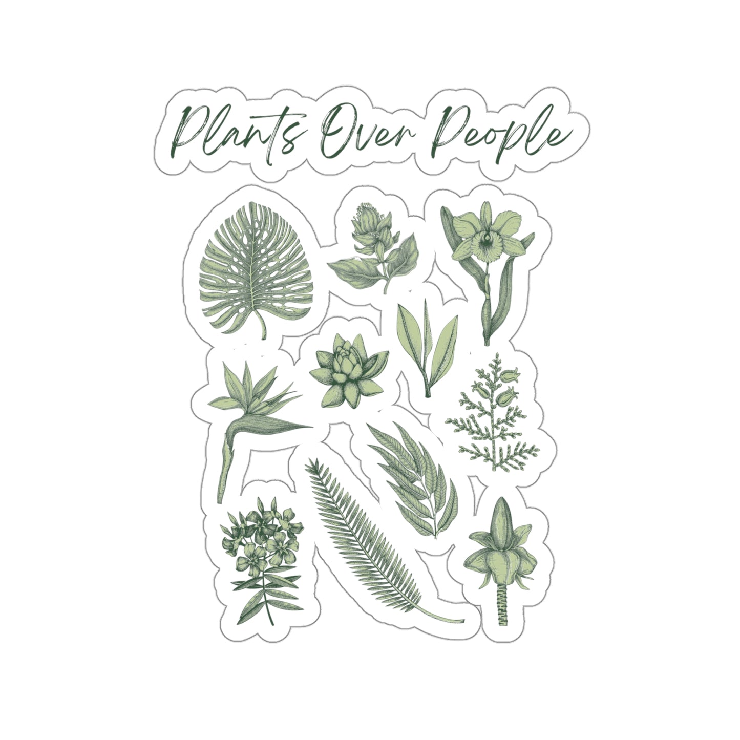 Plants Over People Stickers