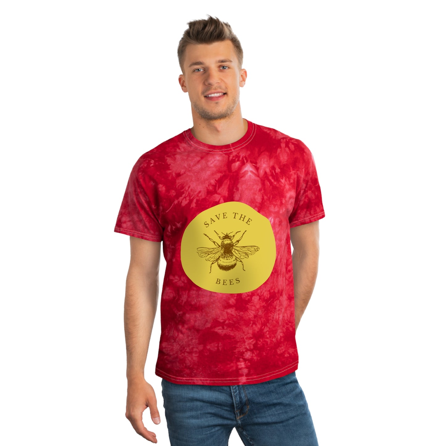 Save The Bees Tie-Dye Tee, Crystal