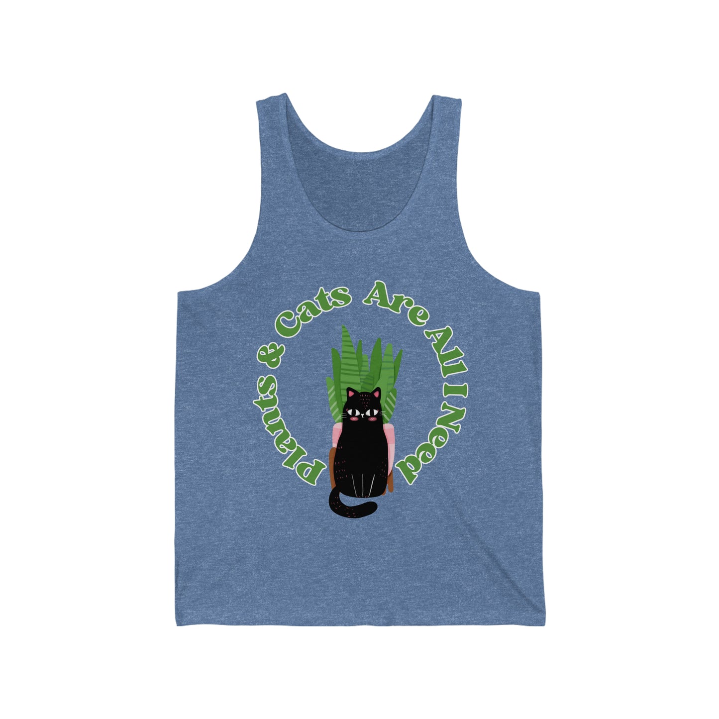 Plants & Cats Are All I Need Unisex Jersey Tank